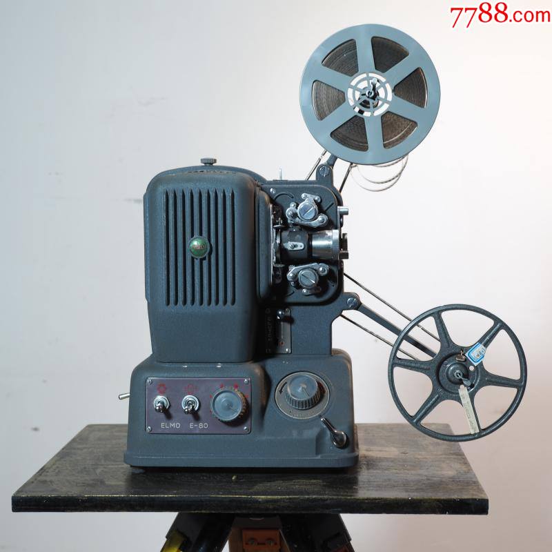怀旧复古古董爱尔莫elmo8mm8毫米老式电影机放映机功能正常带箱
