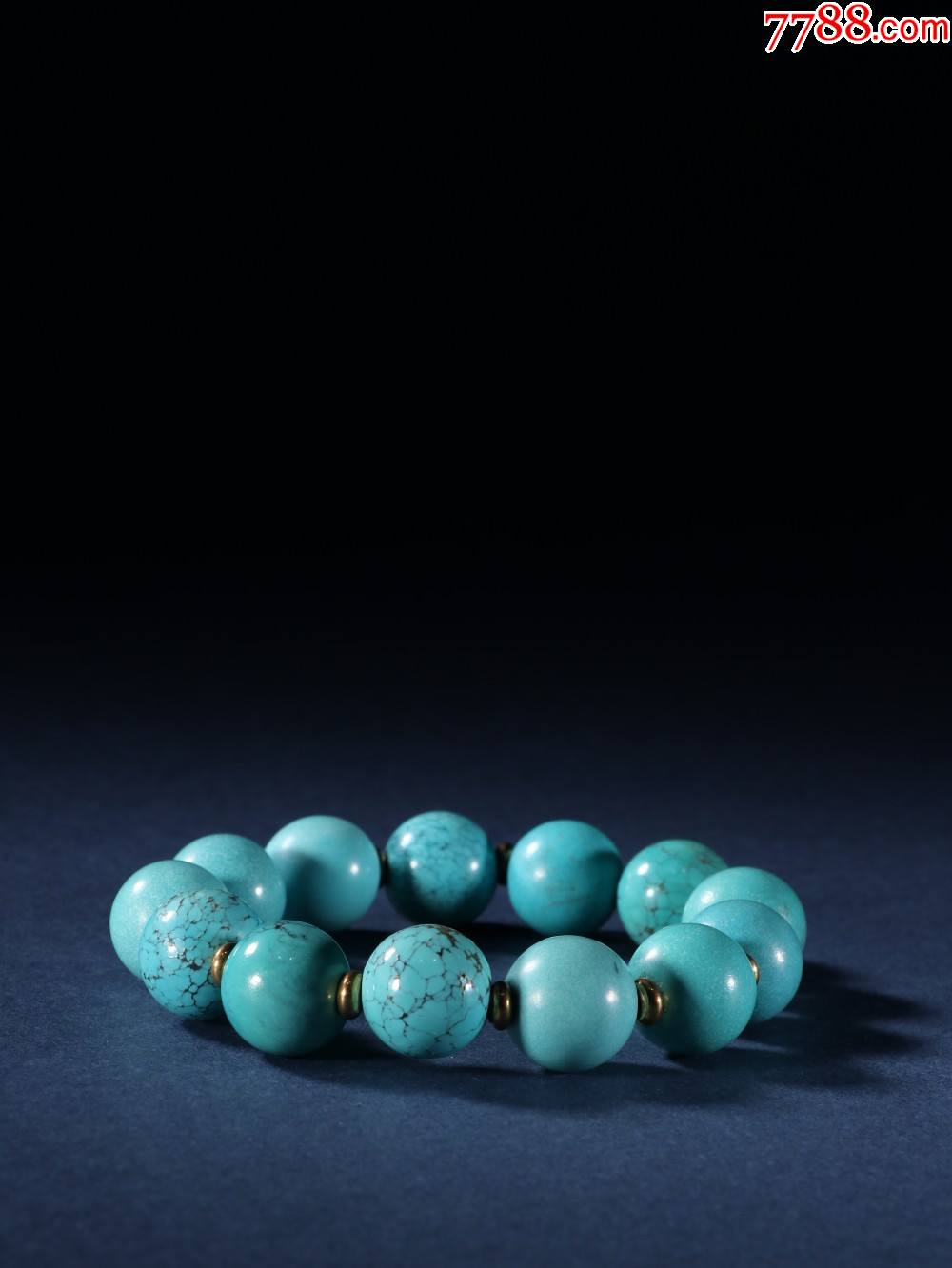 绿松圆珠手串