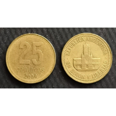 阿根廷硬币:25centavos使用时间为{1992