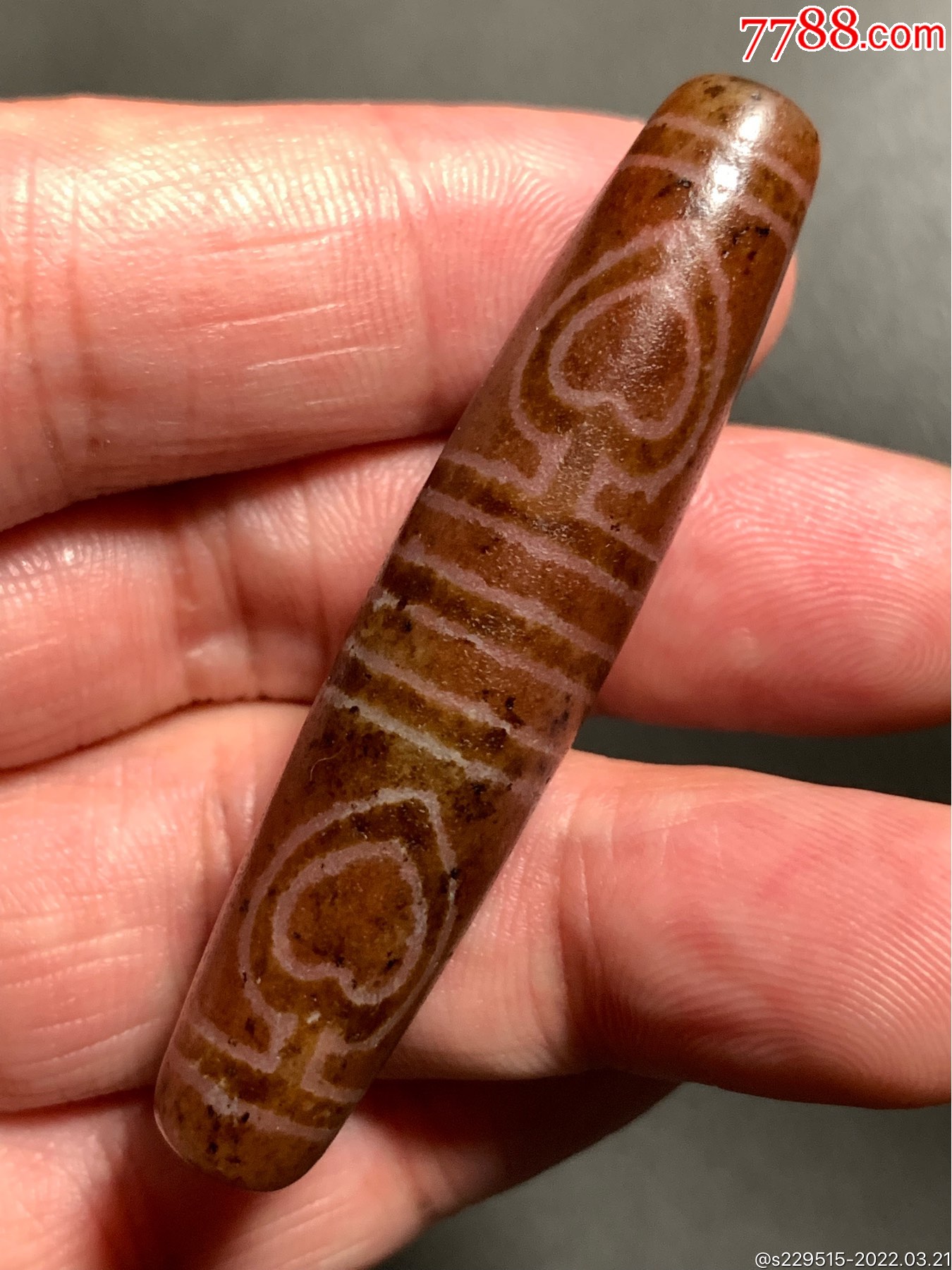藏传四菩提叶象雄大天珠575122毫米