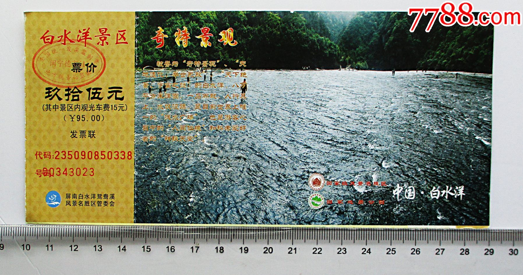 中国白水洋-价格:1元-se86072528-旅游景点门票-零售-7788收藏__收藏
