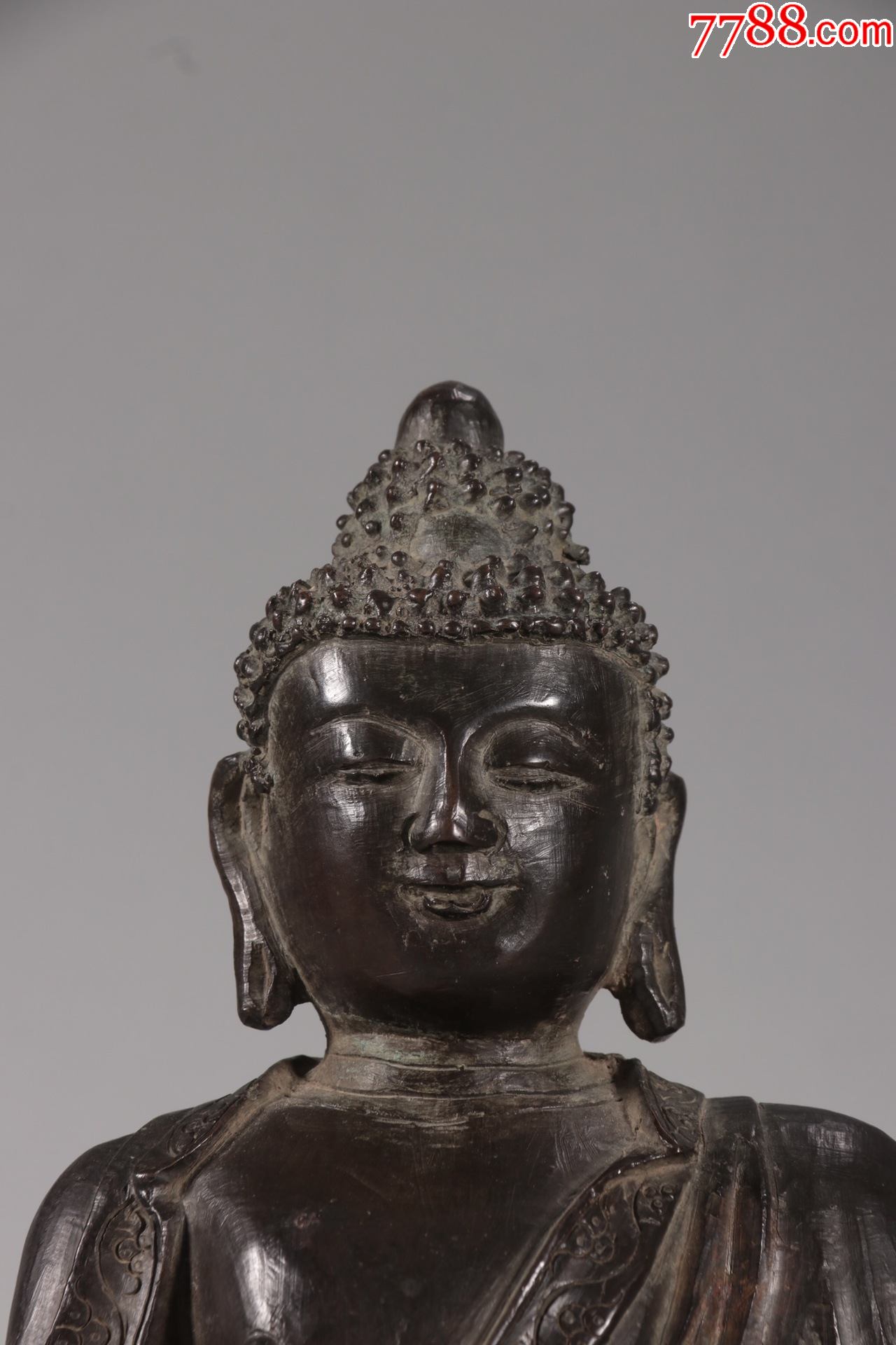 铜铸造"释迦牟尼"造像._铜像/铜佛像_第8张_7788铜器收藏