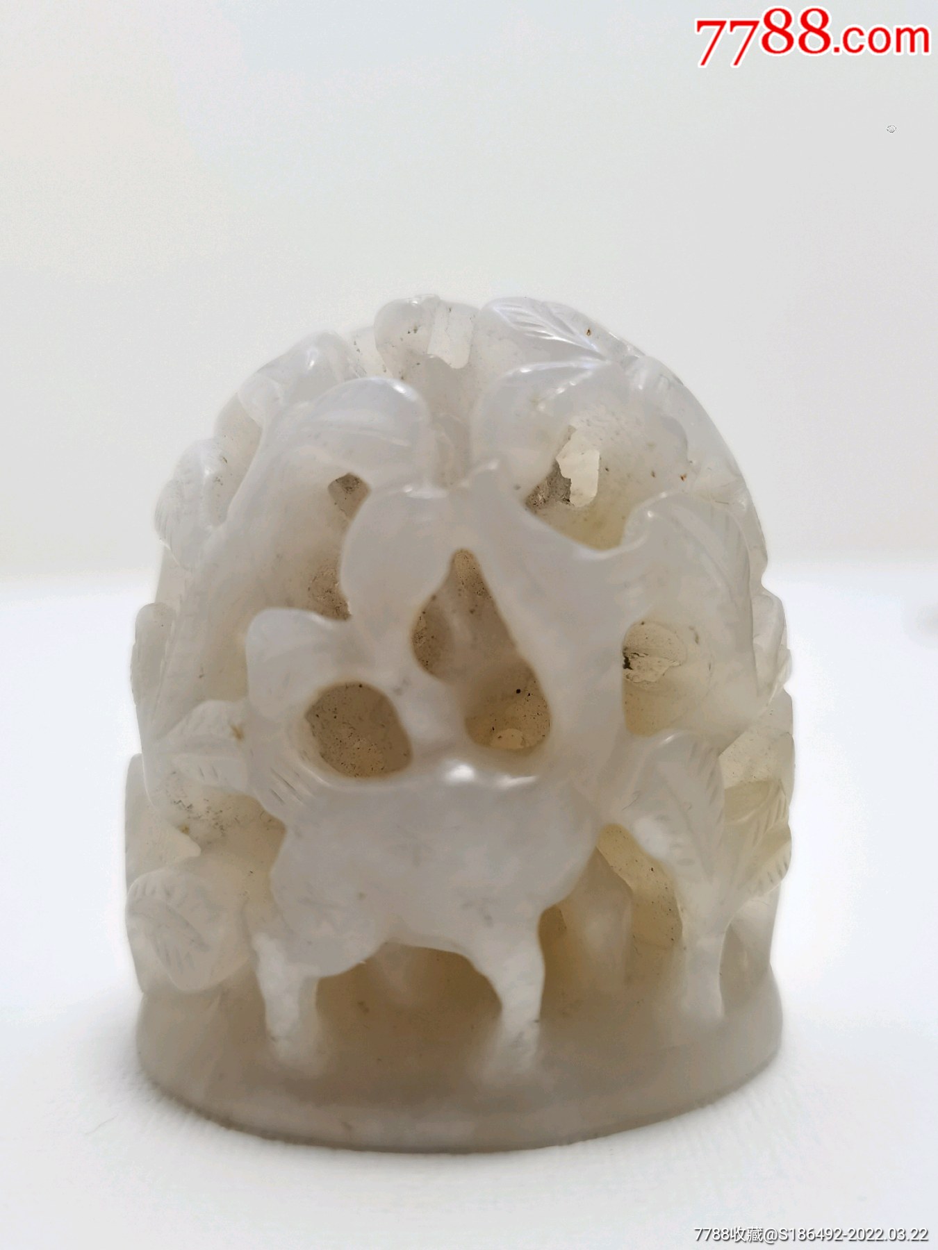 清代玉炉顶玉摆件