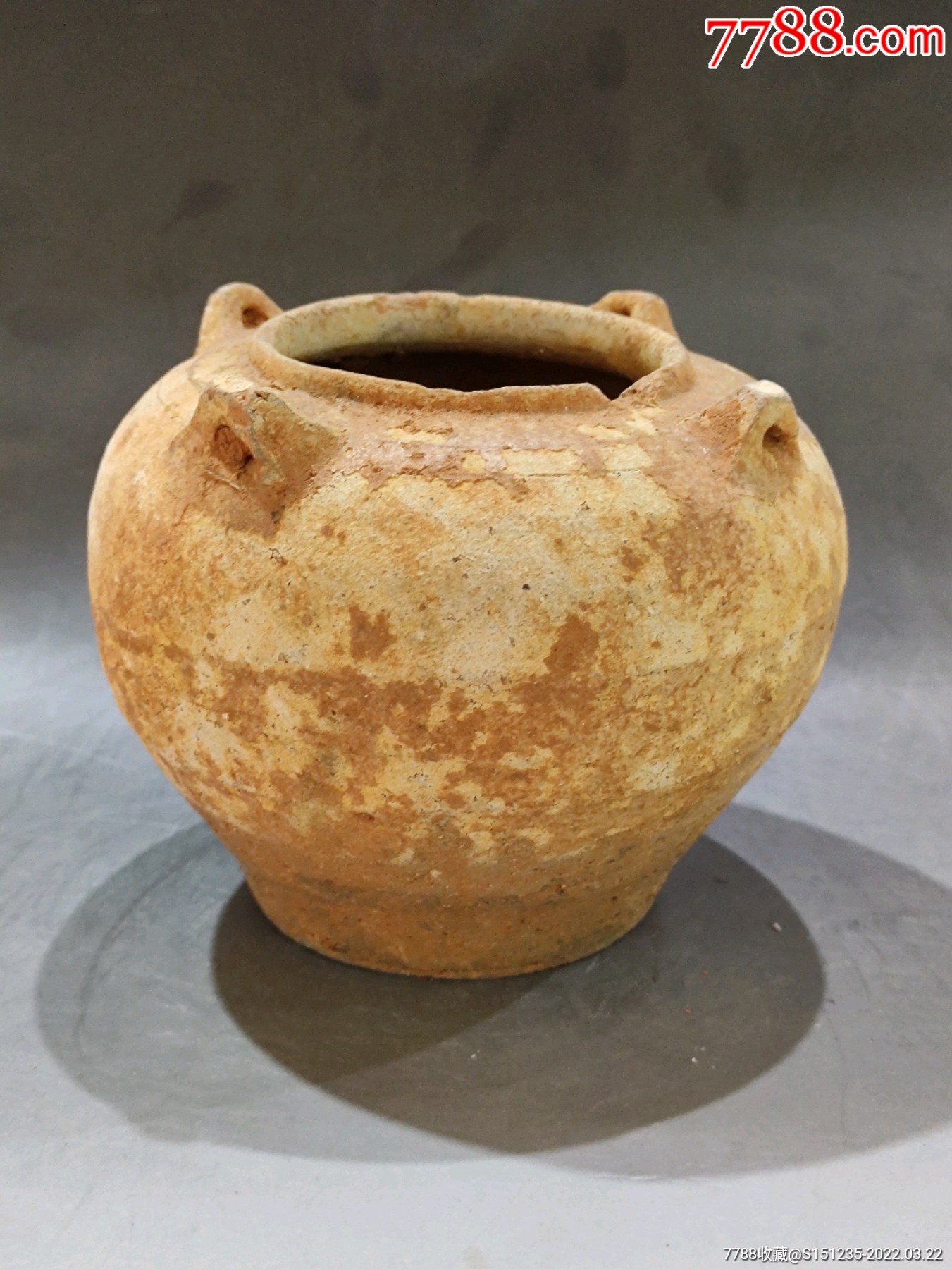 唐代洪州窑四系盘口罐喜欢的朋友不要错过细节如图