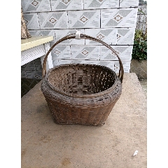 竹编竹篮提兜老竹编菜篮子(民俗老物件)包邮