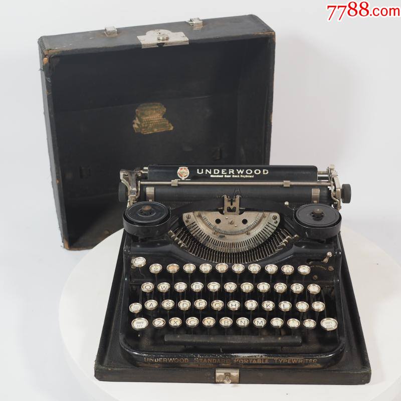 民国上海西洋古董1920安德伍德underwood机械英文打字机京紫同款
