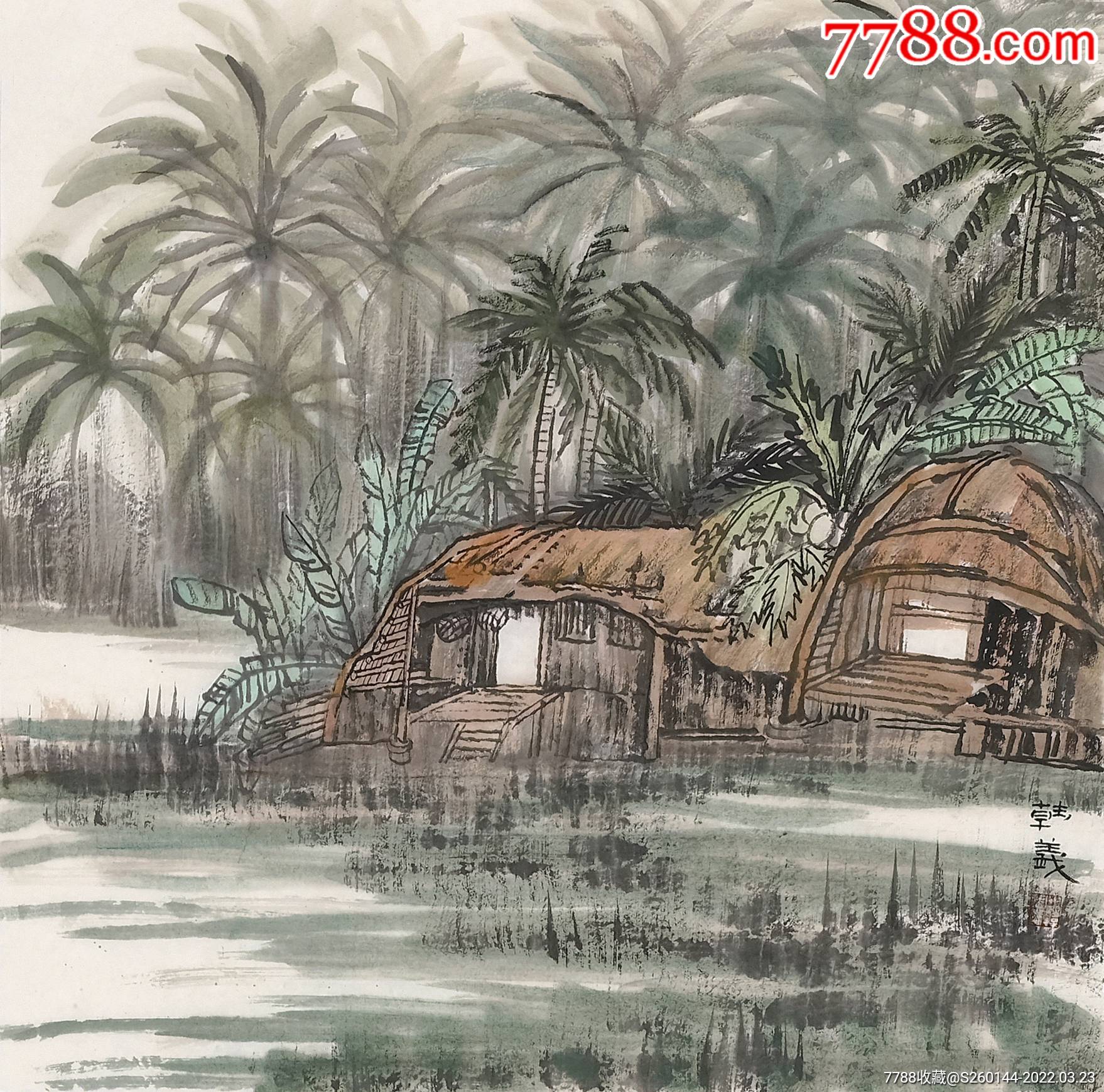 韩义_山水国画原作_松云堂【7788收藏__收藏热线】