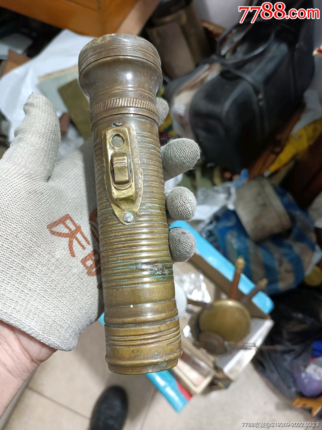 民国时期的解放抗日铜手电_手电筒_图片价格_收藏鉴定_7788钱币网