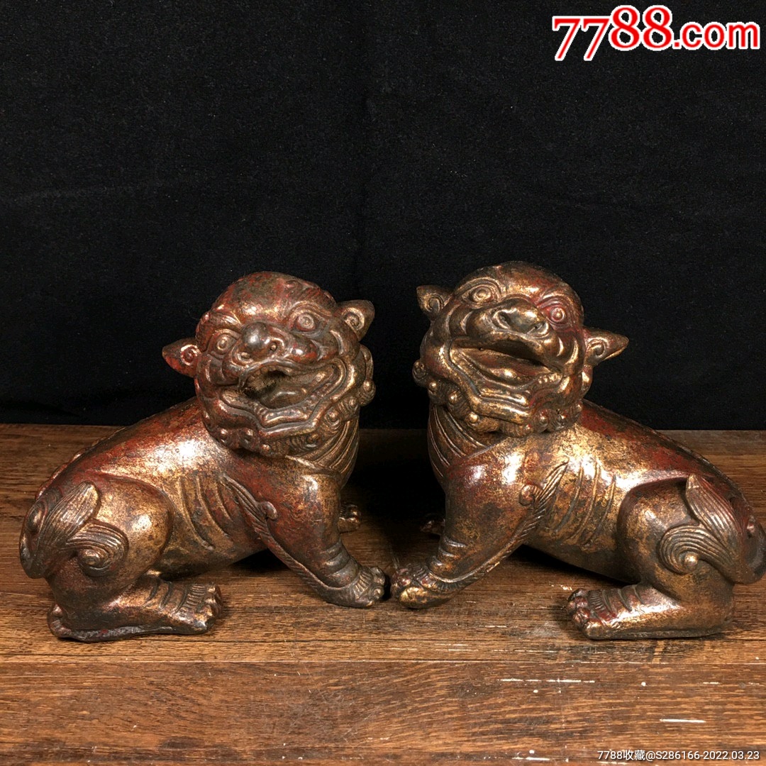 铜狮子一对,不议价_价格298元_第1张_7788收藏__收藏热线