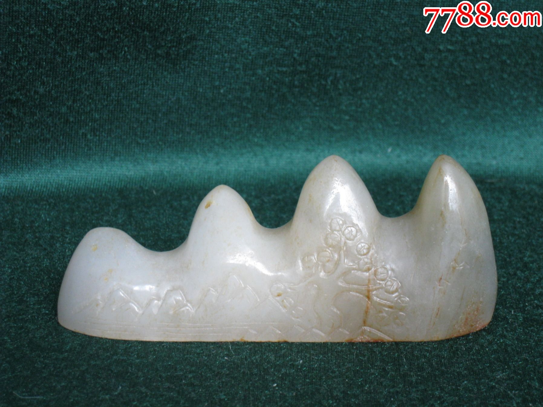 青白玉笔架_其他玉石/玉器_作品欣赏_收藏价值_7788字画网