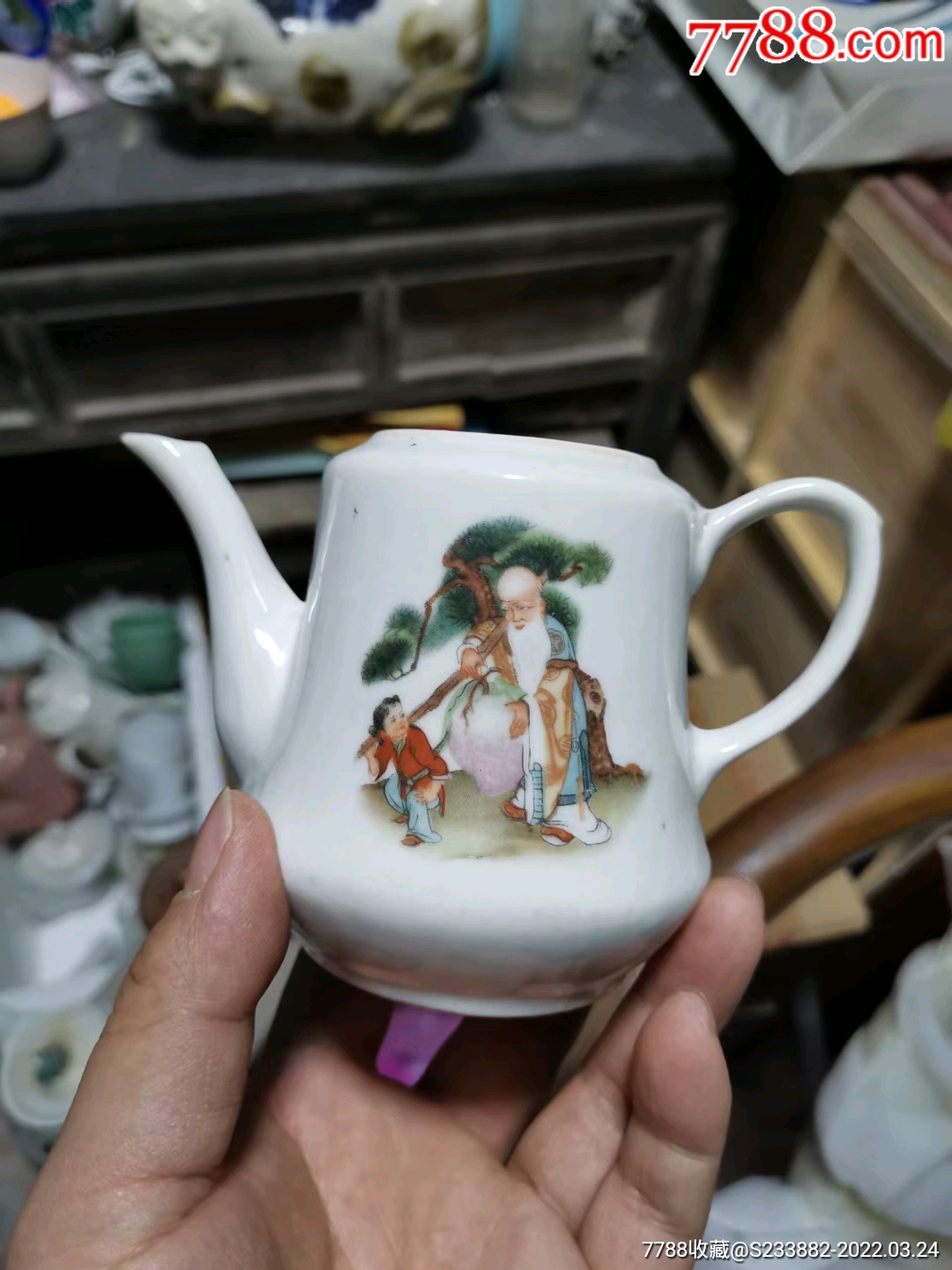 70年份前后寿星小茶壶