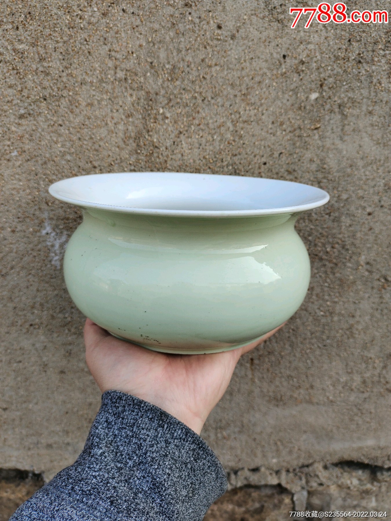 建国瓷老瓷器老水盂老笔洗