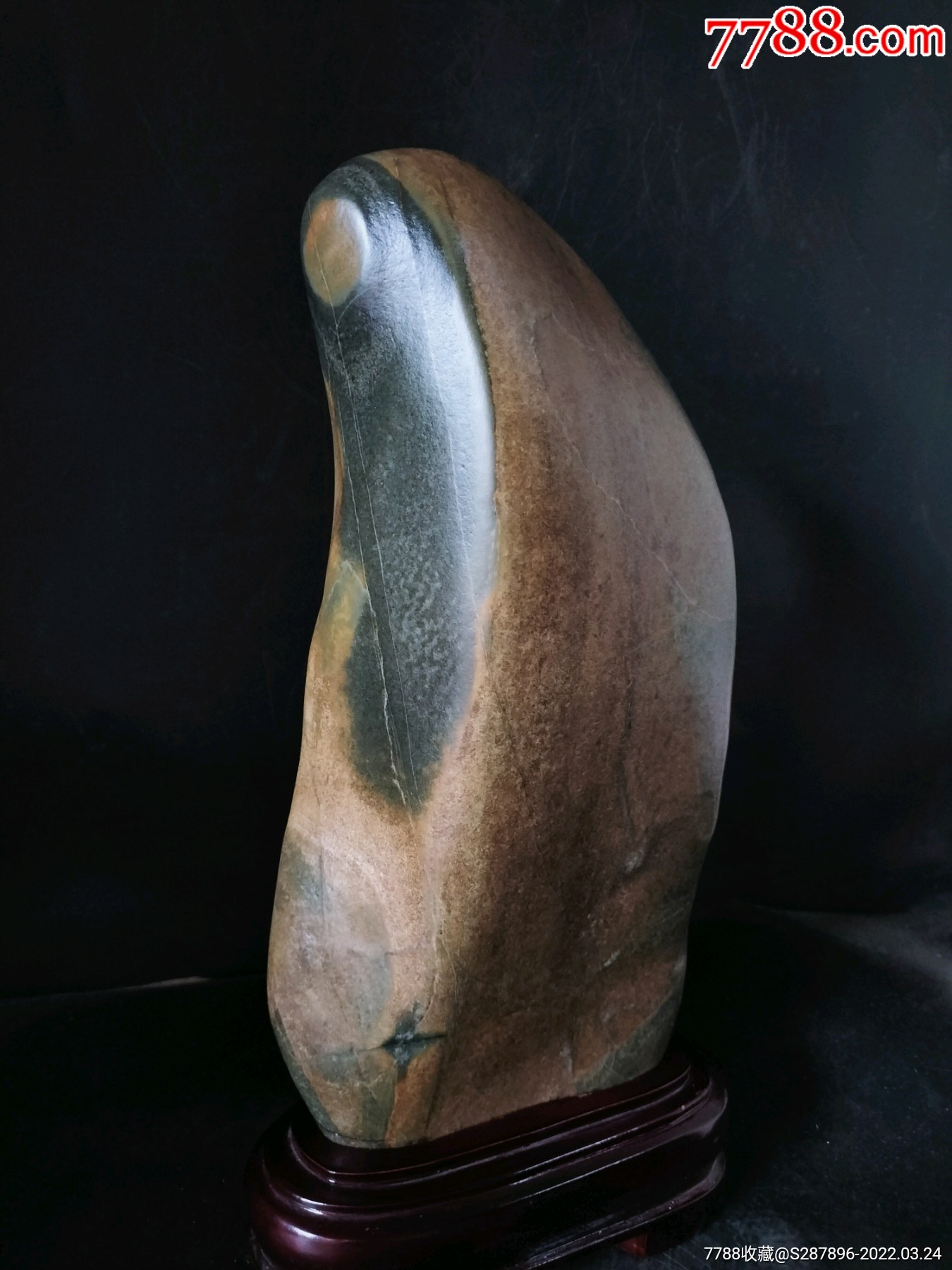 原生态观赏石品相一尊佛像奇石摆件