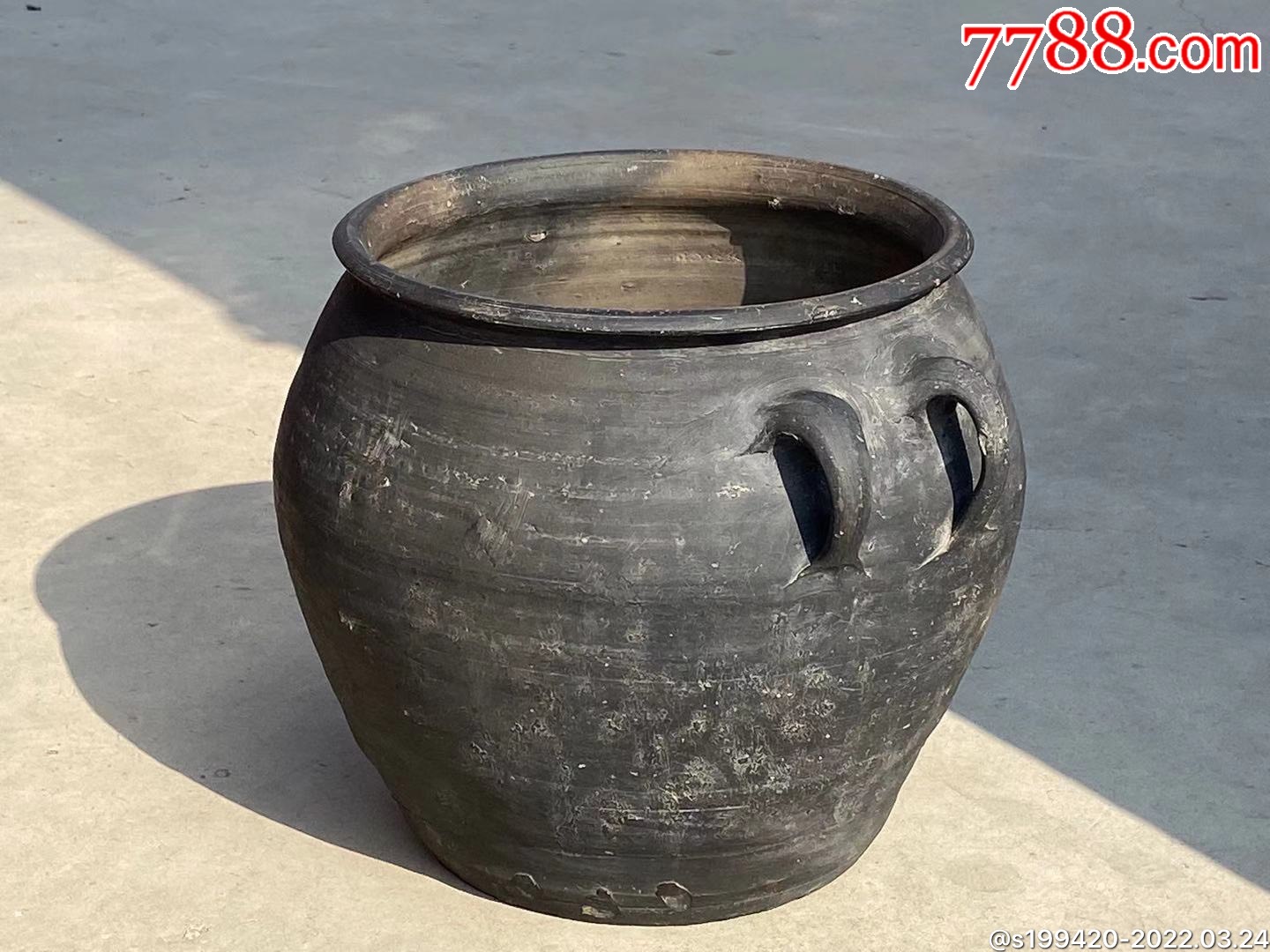 清代四系黑陶罐可做卷缸尺寸253326