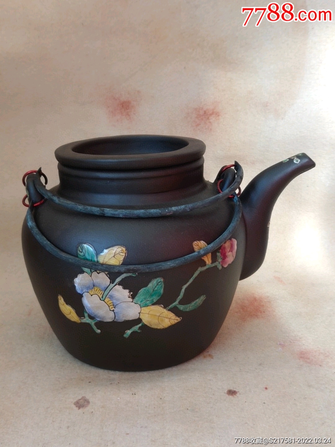 彩绘人物豫丰紫砂壶一把全品无磕碰正常使用