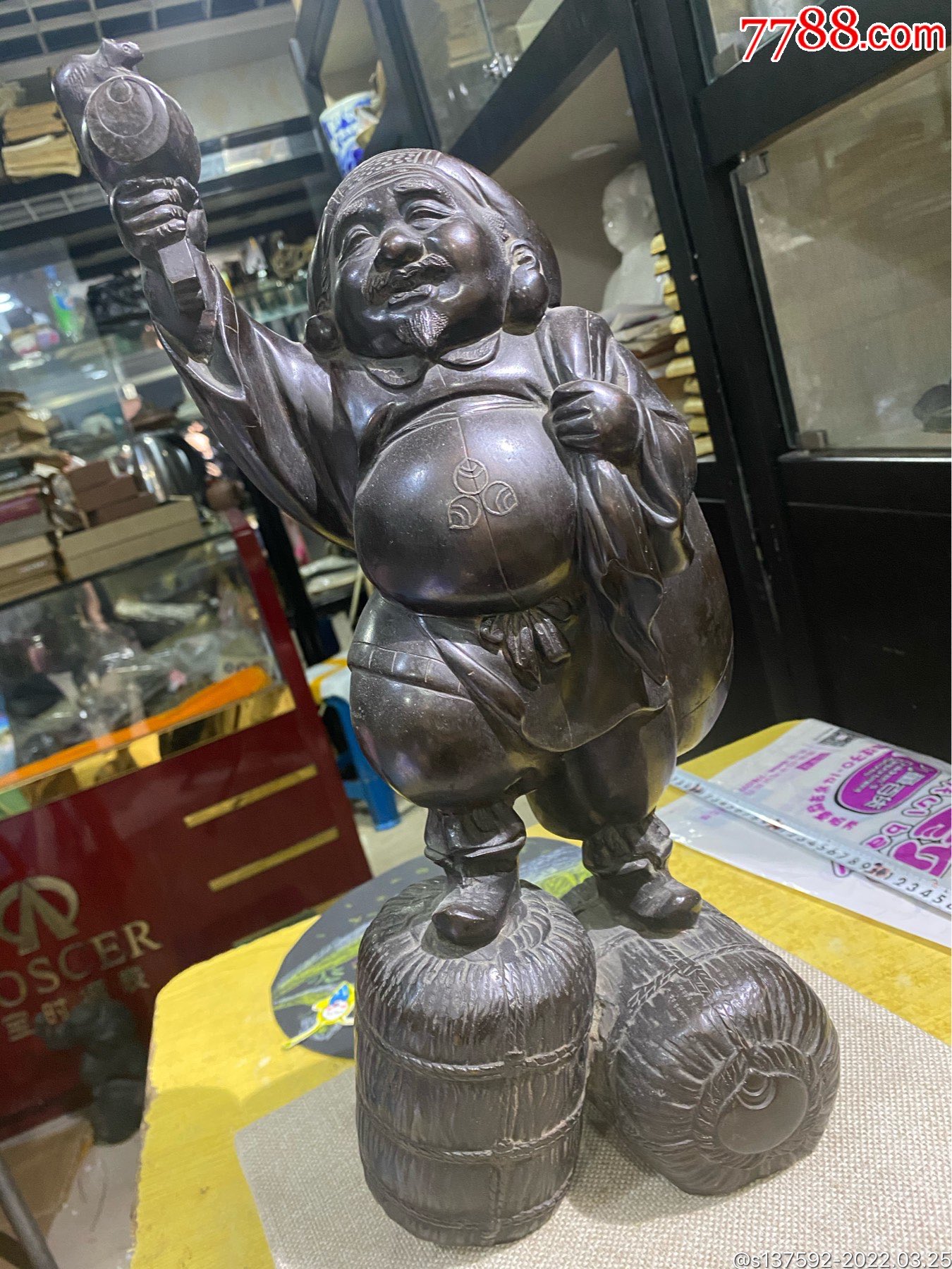 清末民初时期日本七福财神铜像35厘米15斤