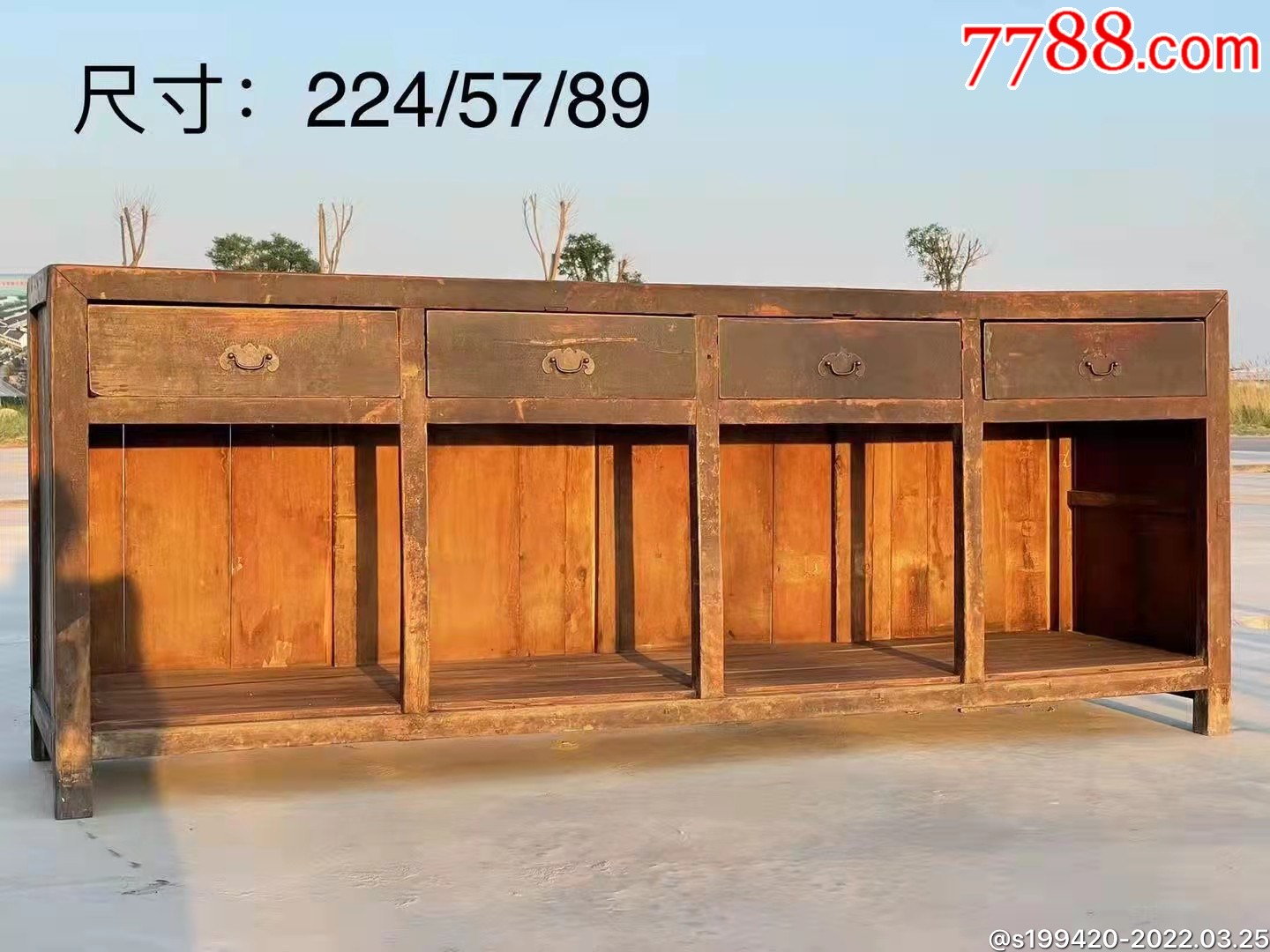 清代商铺用的榆木大柜台保存完好结实牢固展馆装修装饰