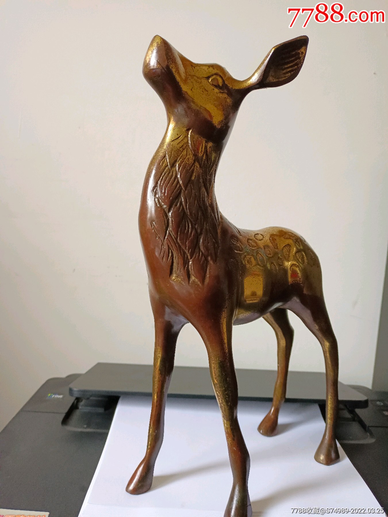 铜摆件铜鹿铜摆件鹿是正义善良吉祥的化身鹿是权力和爱情的象征