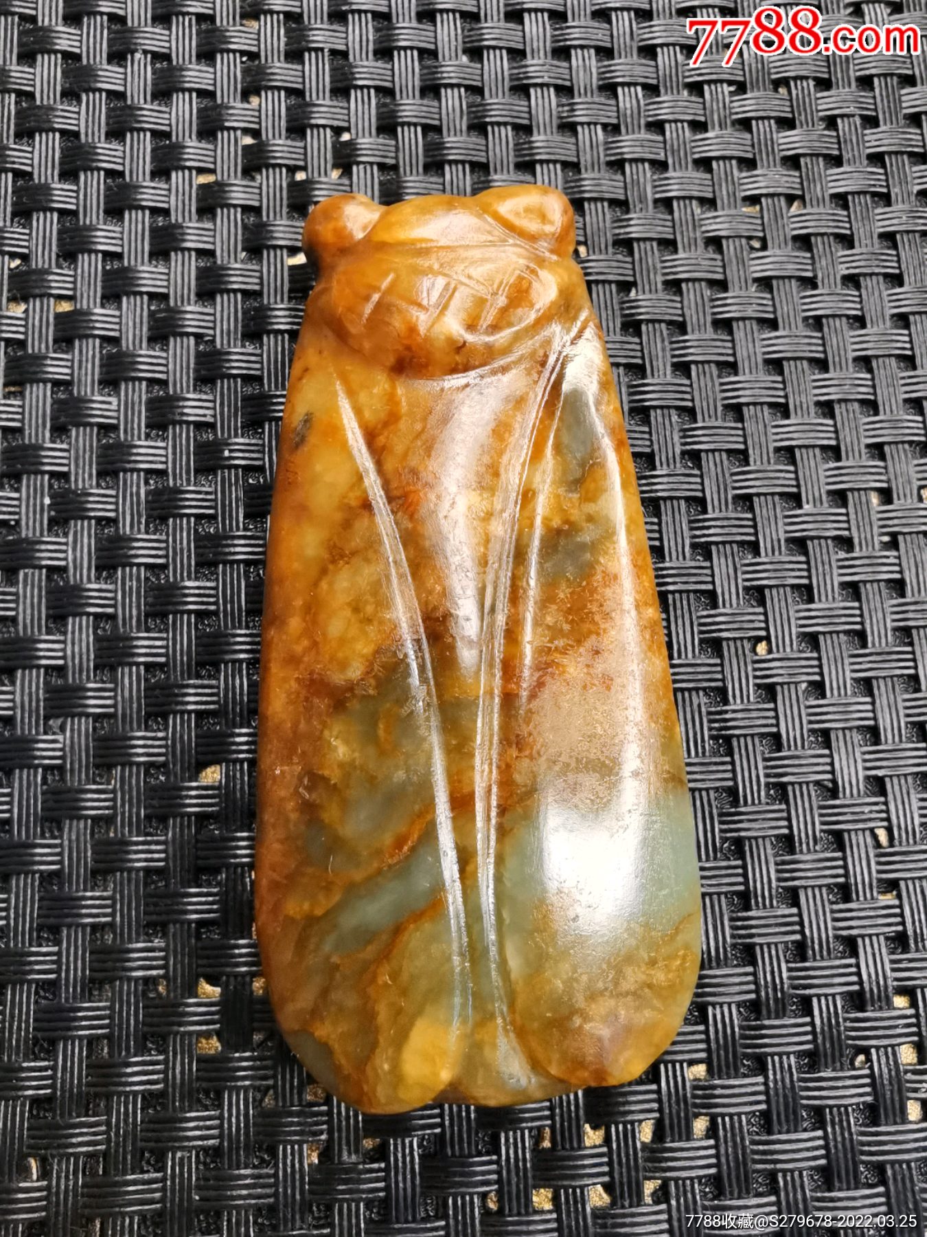 岫岩河磨玉玉蝉挂件_价格150元_第1张_7788收藏__收藏热线