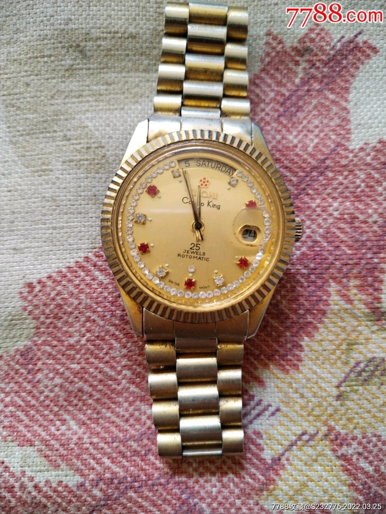 瑞士梅花双日历男表-价格:560元-se86136329-手表/腕表-零售-7788青白