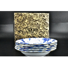 128pa0621日本adameve陶器原盒一套全亚当夏娃欧式青花