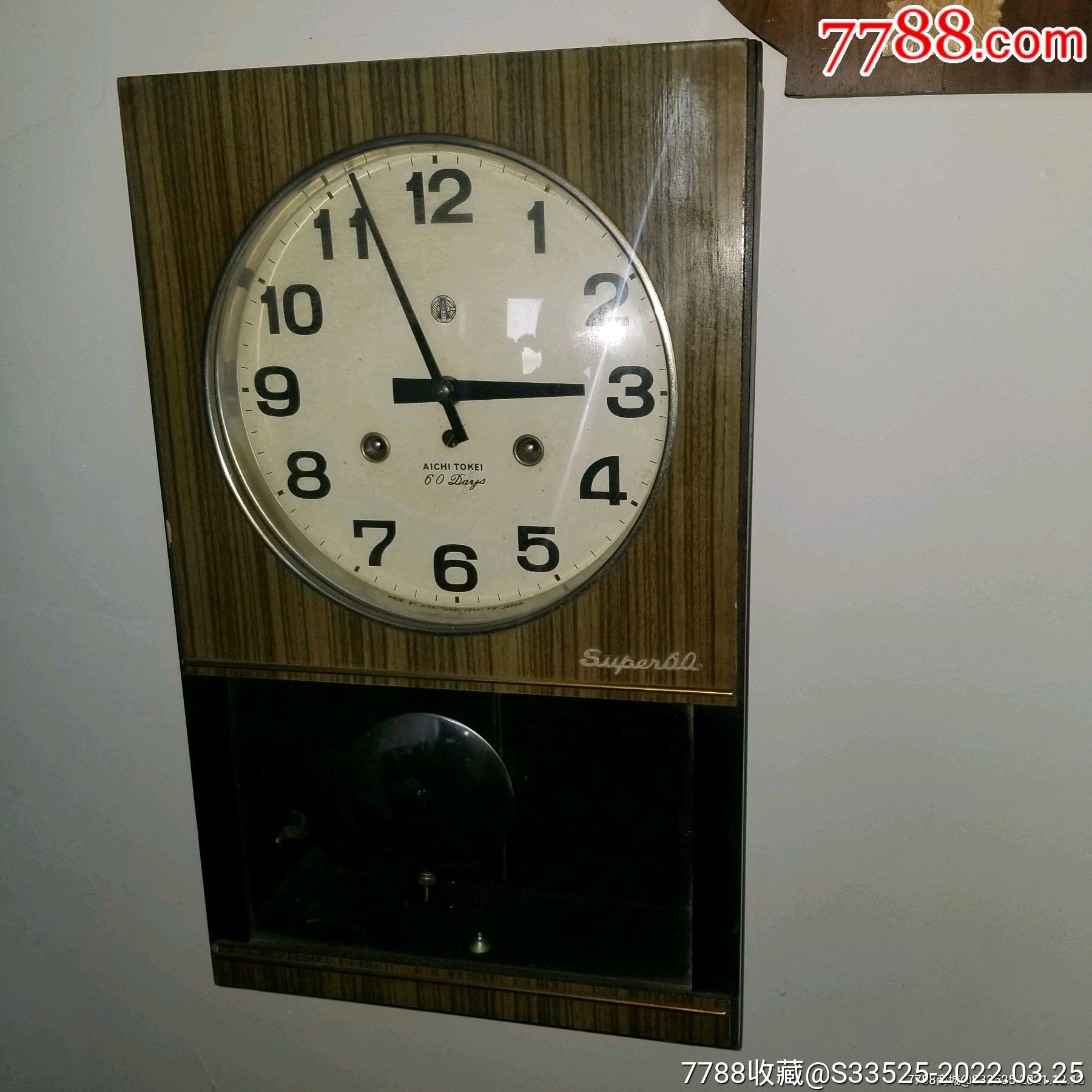 日本产60天机械挂钟