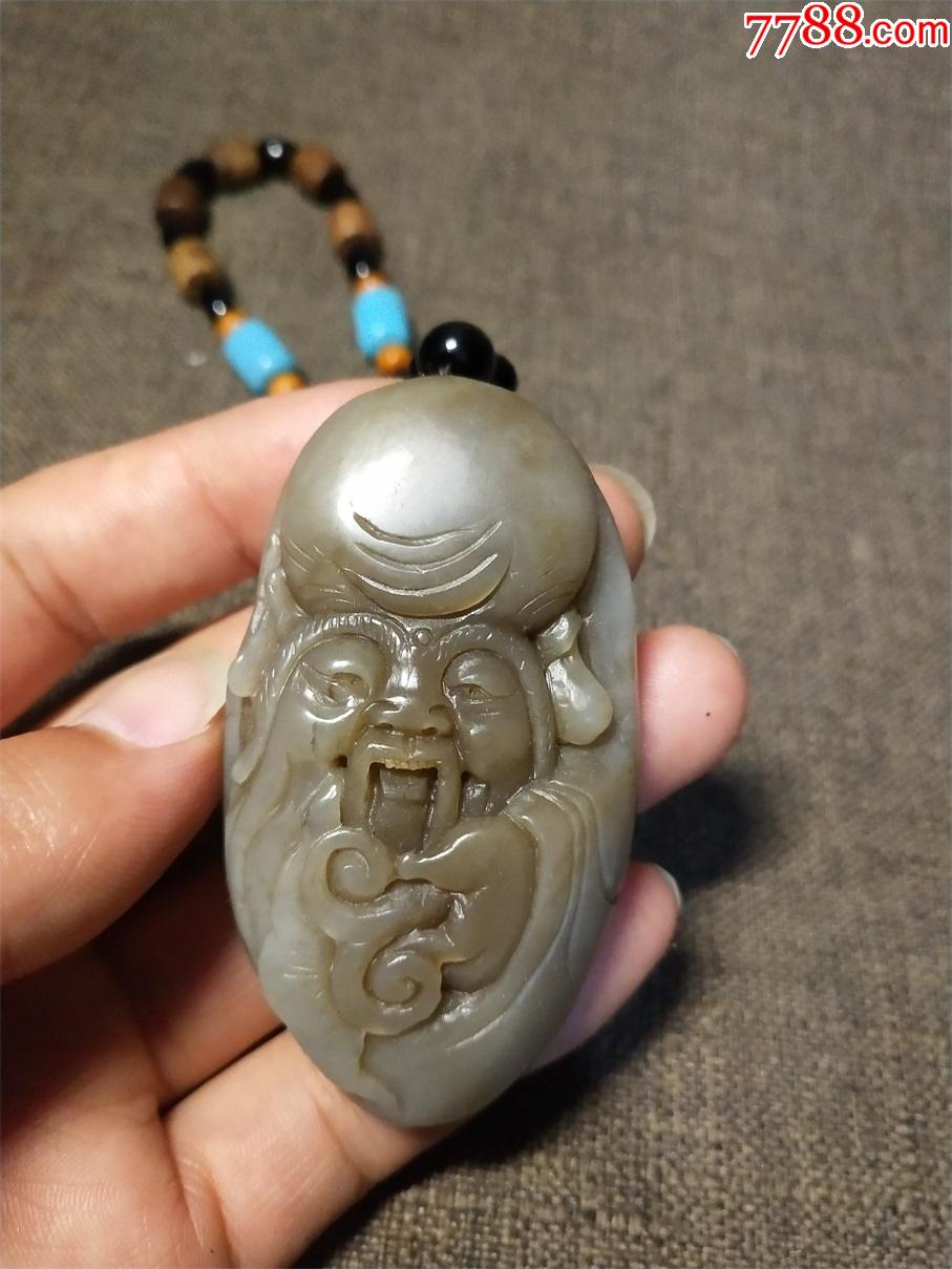 和田玉把件寿星