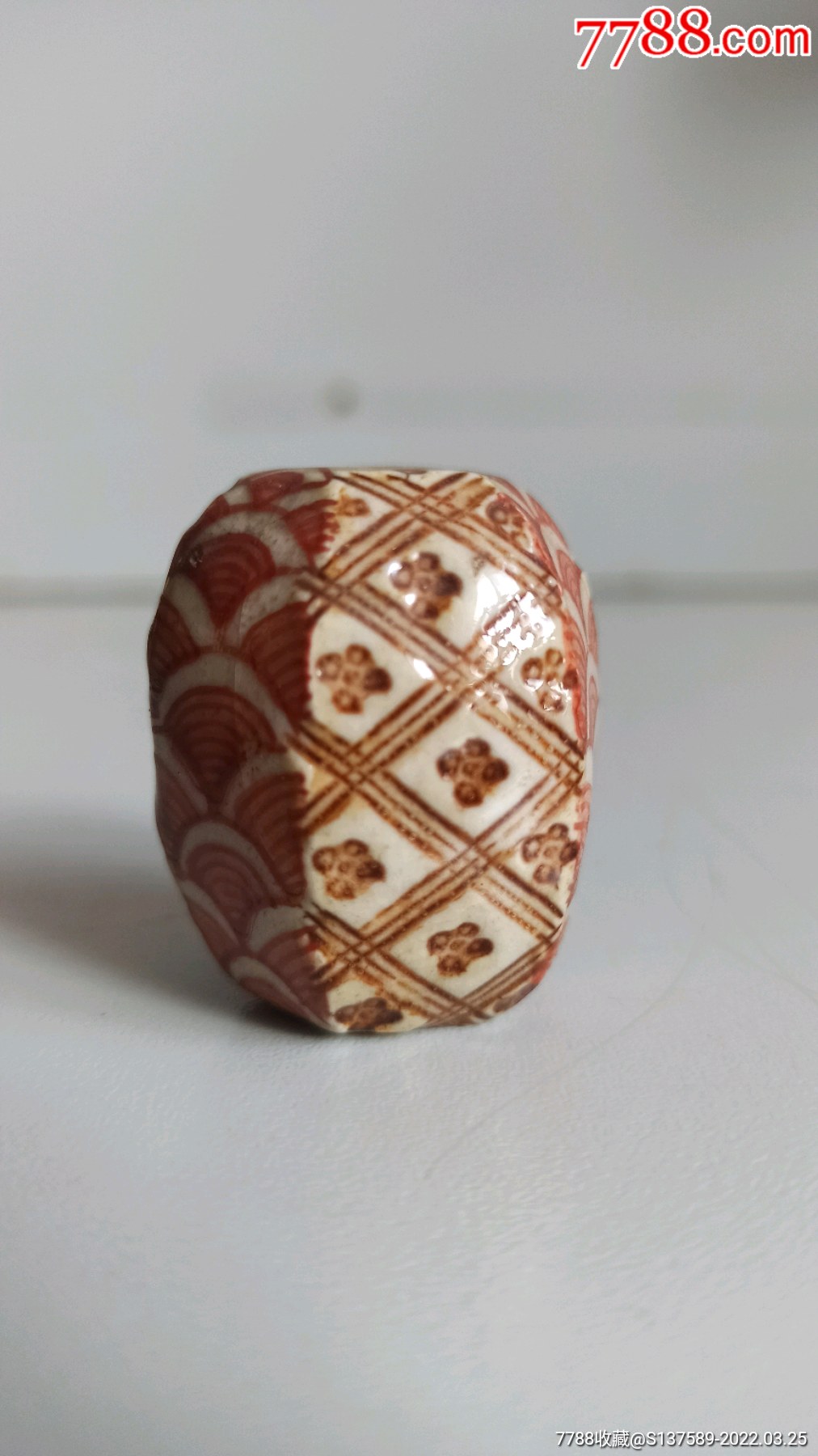 彩绘六方老瓷珠_价格168元【朝乾夕惕古玩交友】_第1张_7788收藏