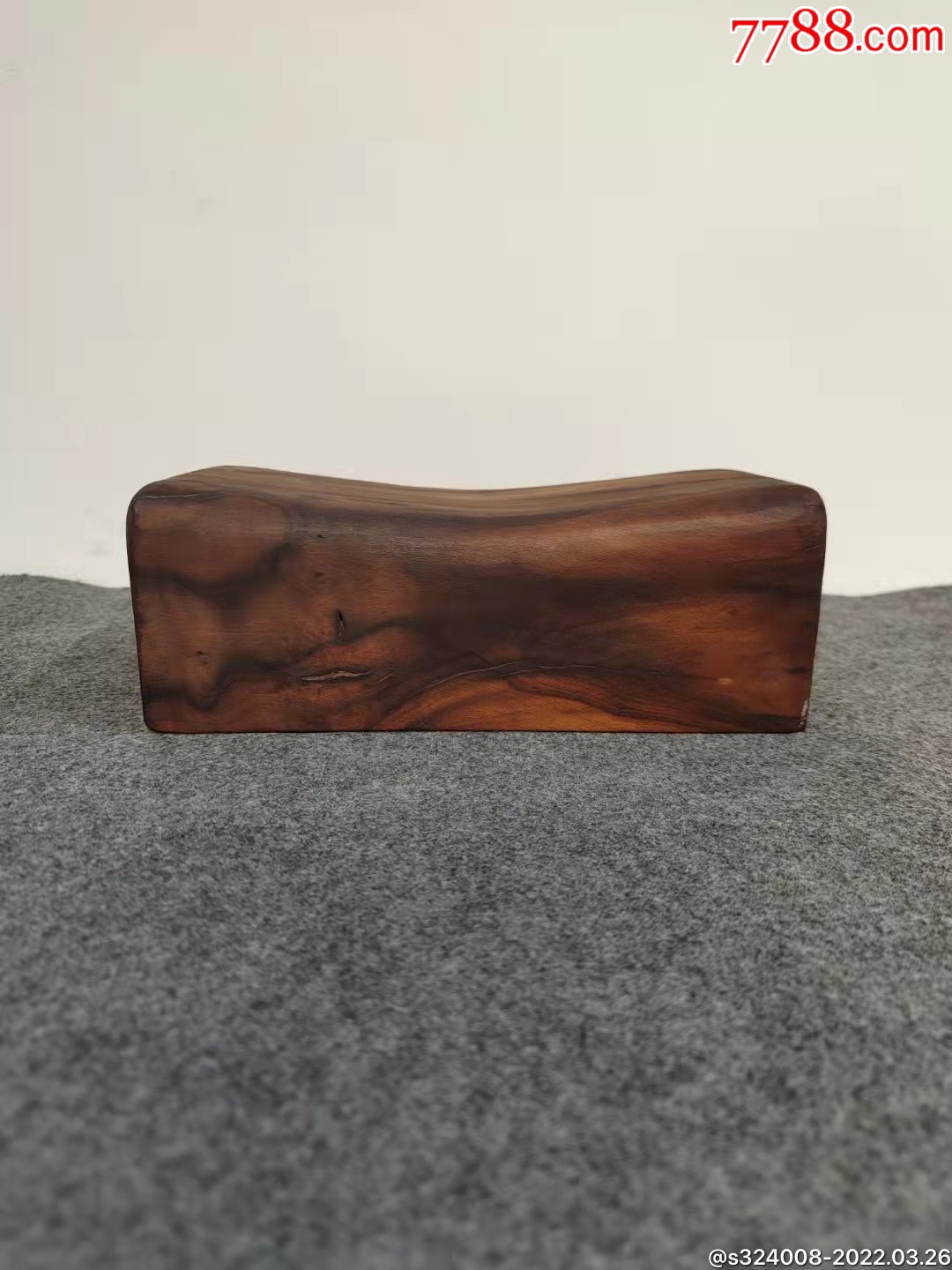 百年天然枣木老料木枕一个质地细腻木质坚密尺寸271395