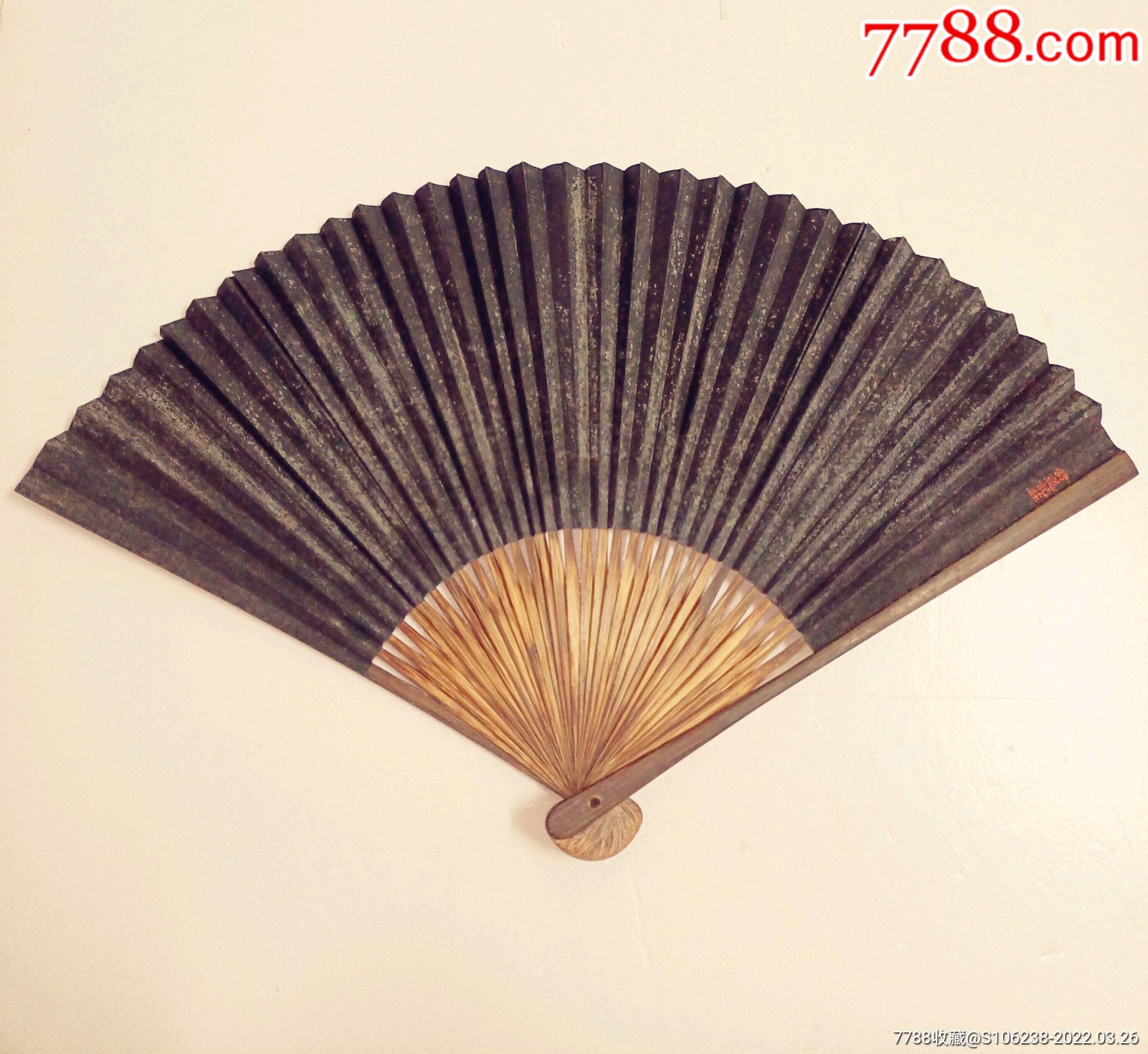 独家清末民初正宗原庄杭州著名舒莲记庄珍品折扇1把