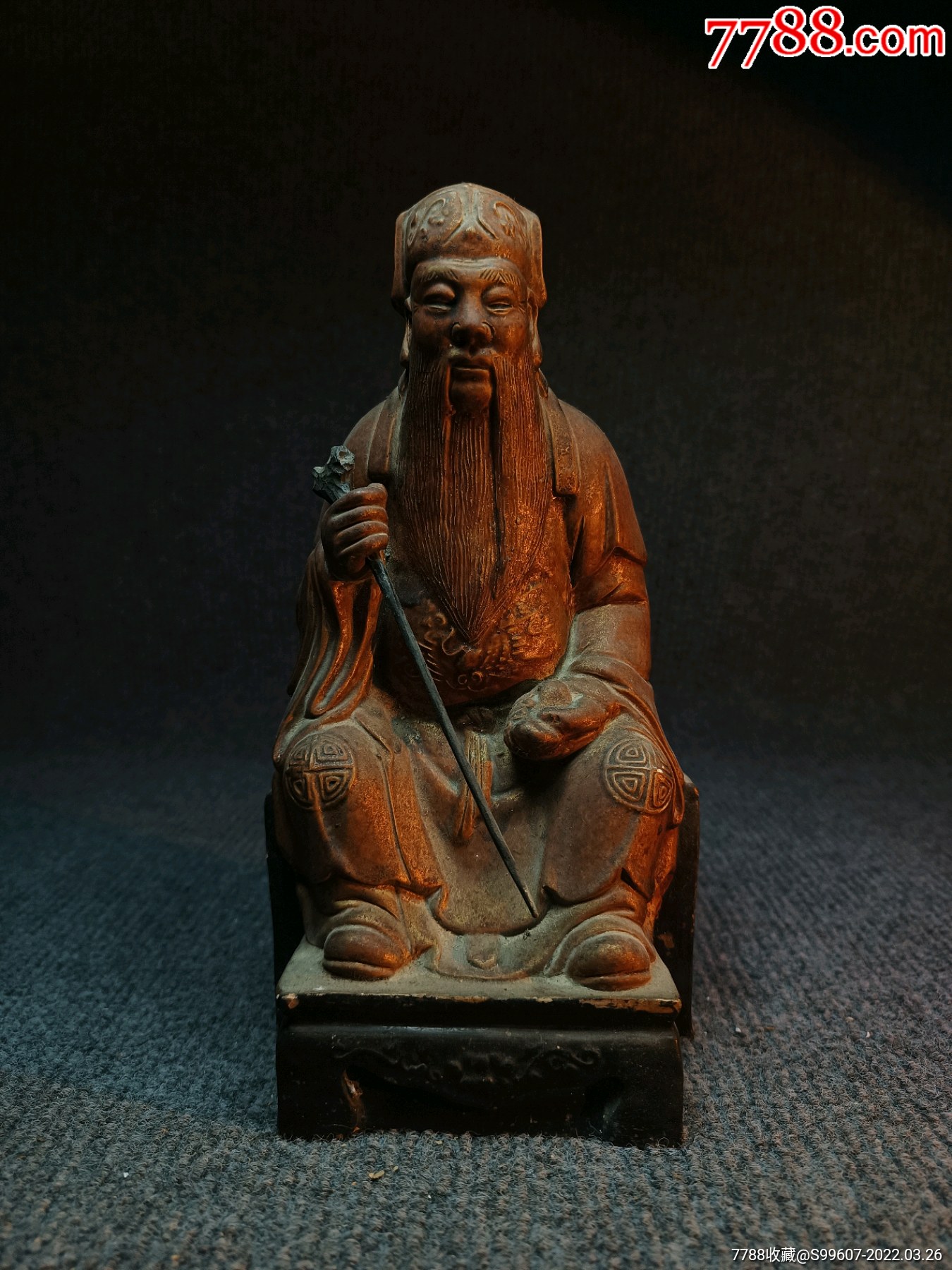 老佛像精品磁灶窑土地公土地爷福德正神