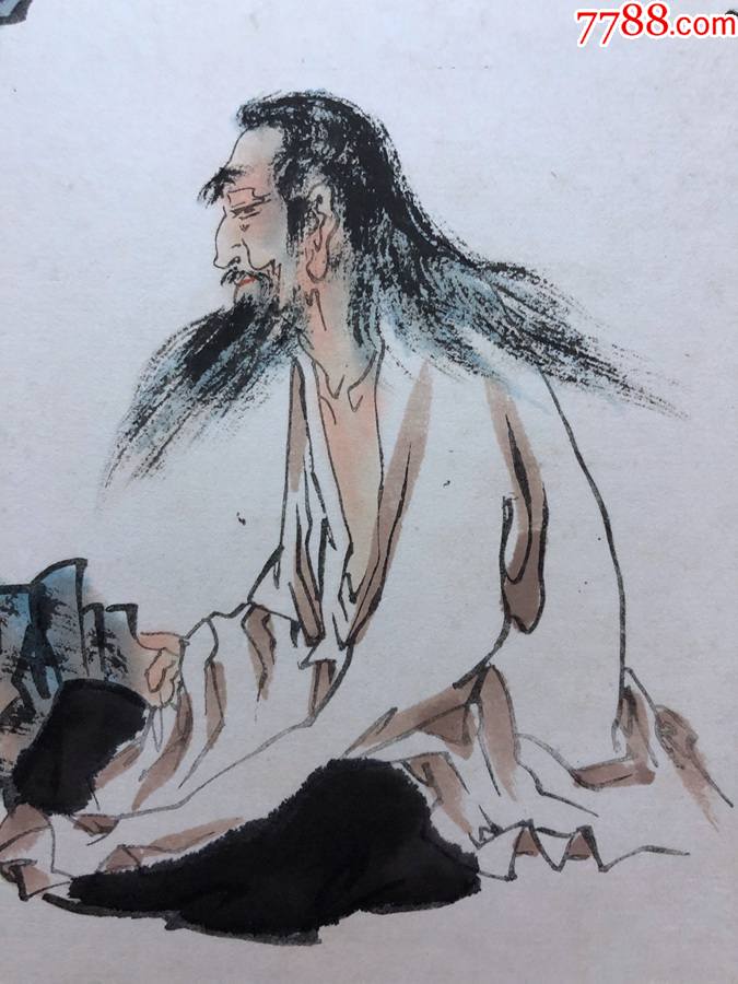 17210朱慧人物水印画达摩面壁镜心画芯尺寸165165厘米