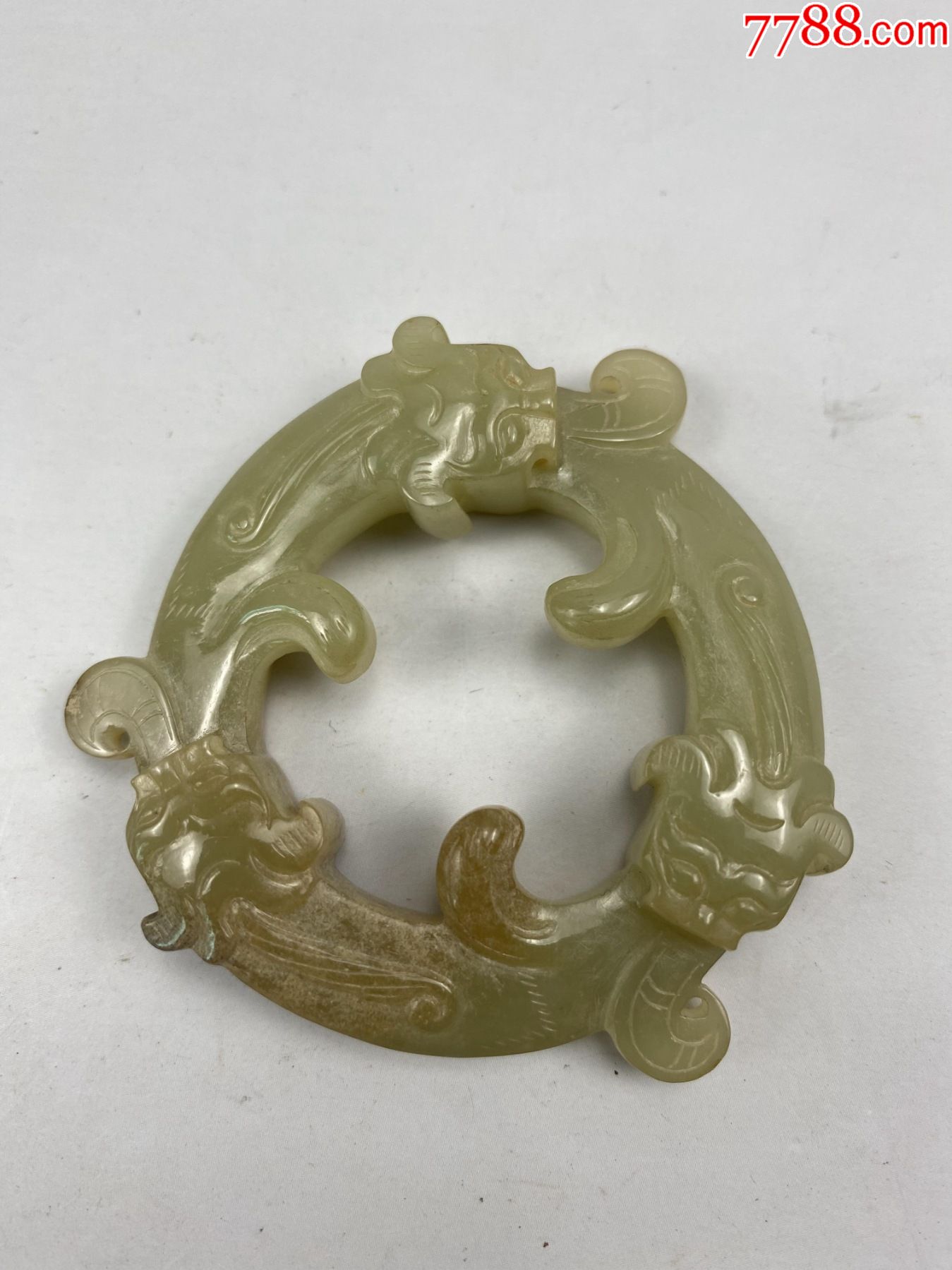 高古玉老玉古玉和田玉龙纹玉佩