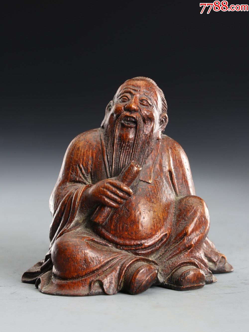 竹雕高仕人物像