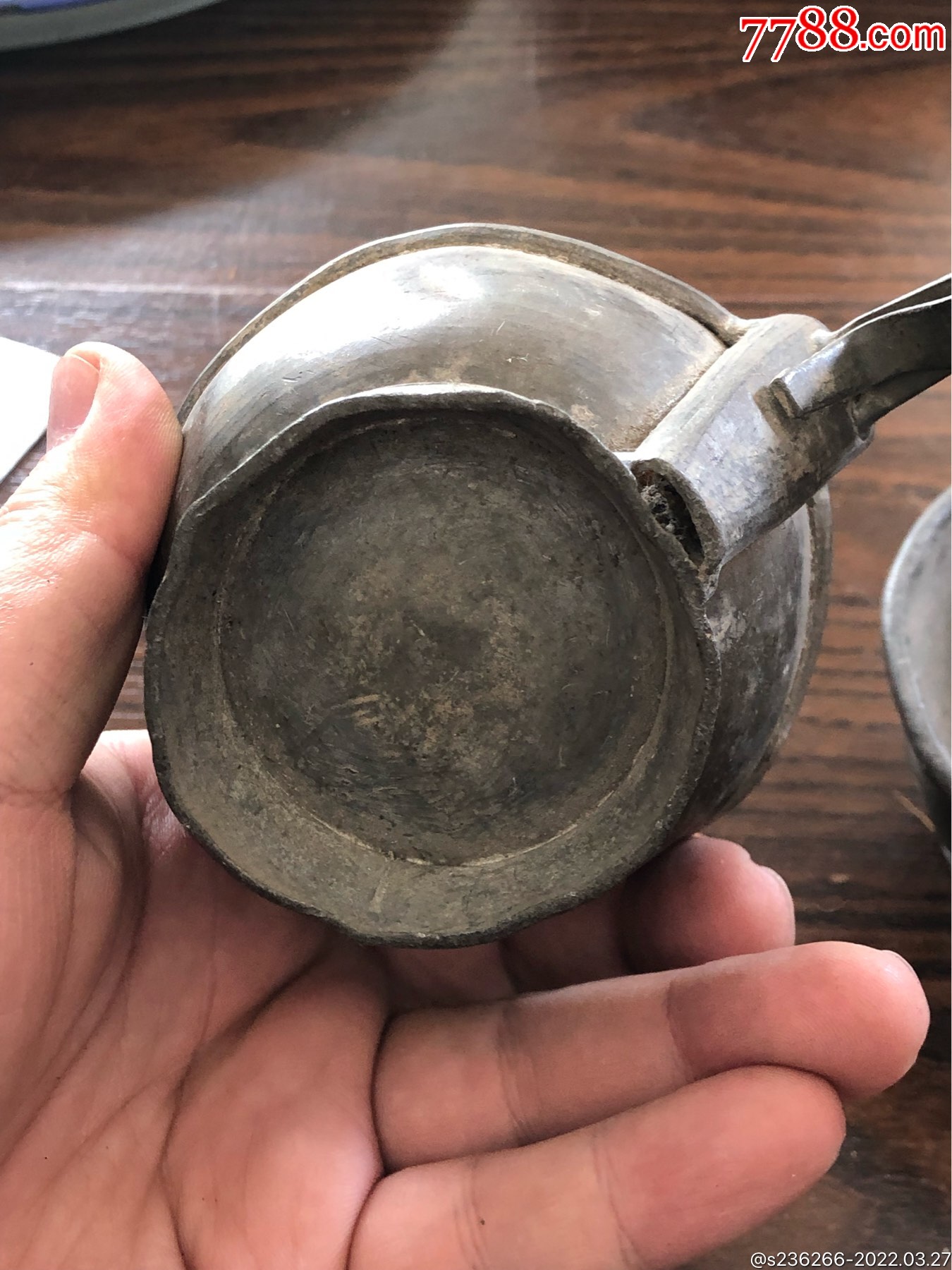民国.锡杯二个_锡壶/锡器_第5张_7788漆器收藏