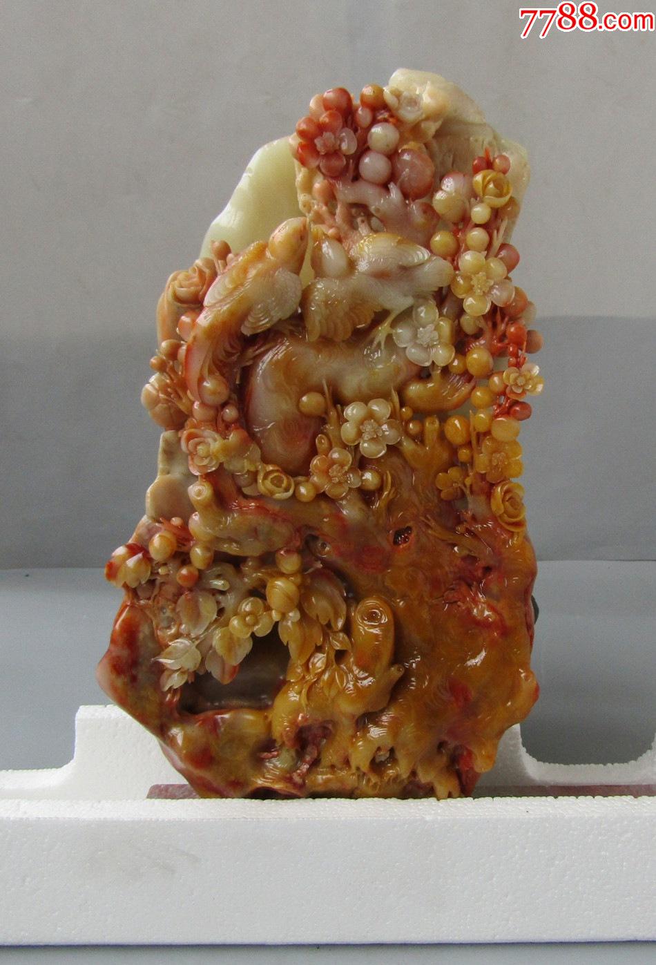 精美漂亮-九十年代寿山石喜上眉梢摆件_价格1600元_第1张_7788商城