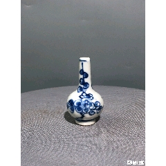 清康熙花卉纹小天球瓶_青花瓷_正古斋堂【7788旧书网】