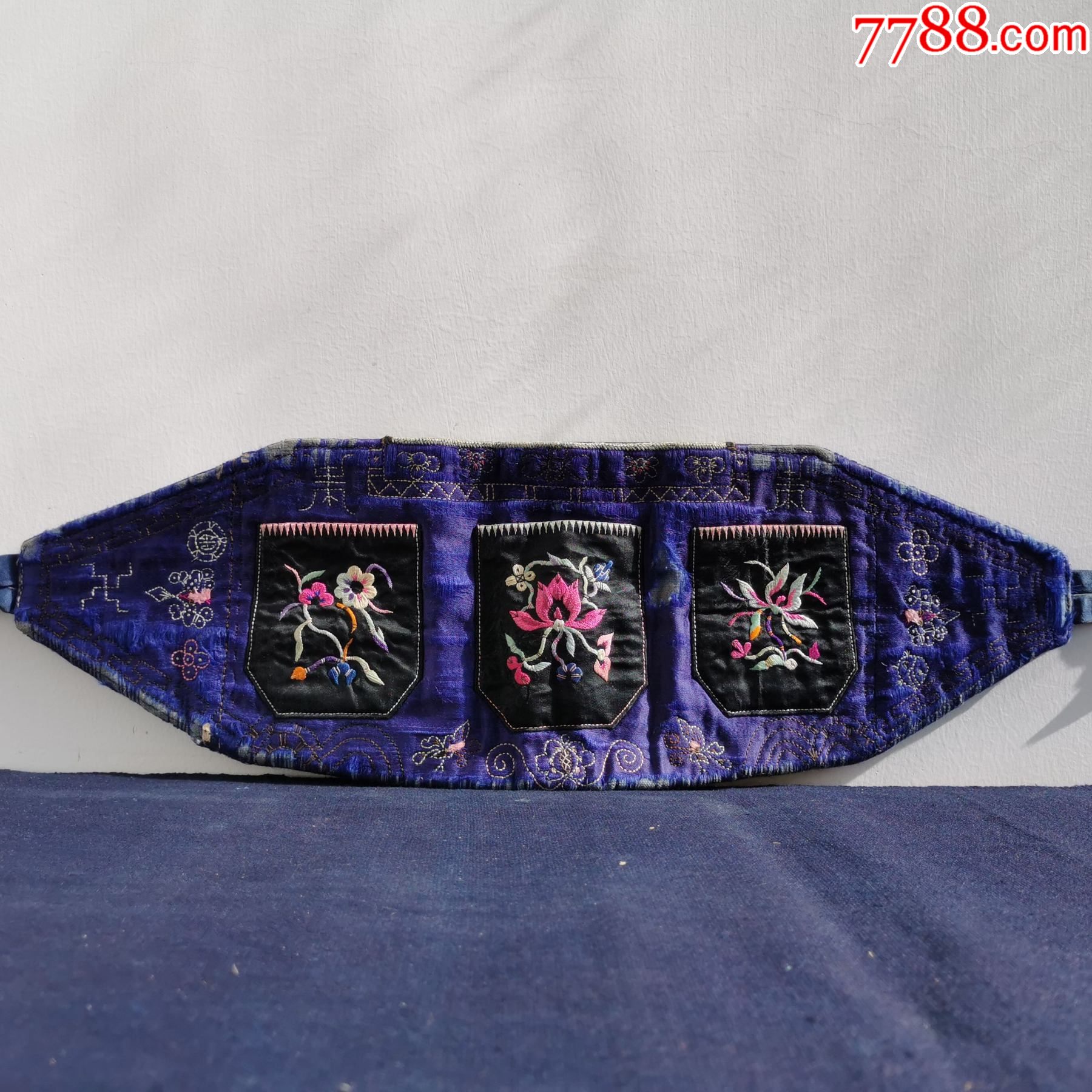 清代老刺绣钱包绣花腰包-价格:480元-se86236067-褡裢/布包/布袋-零售