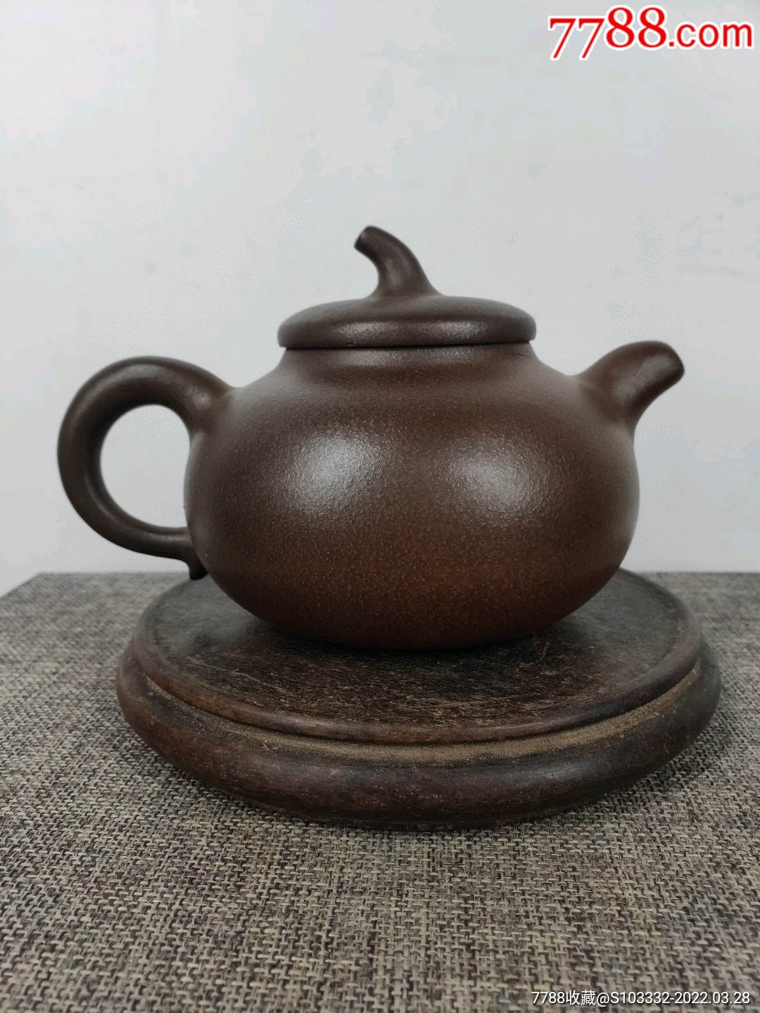民间收到民藏宜兴汤渡陶业生产合作社底款石耕盖款窑变老紫砂壶一