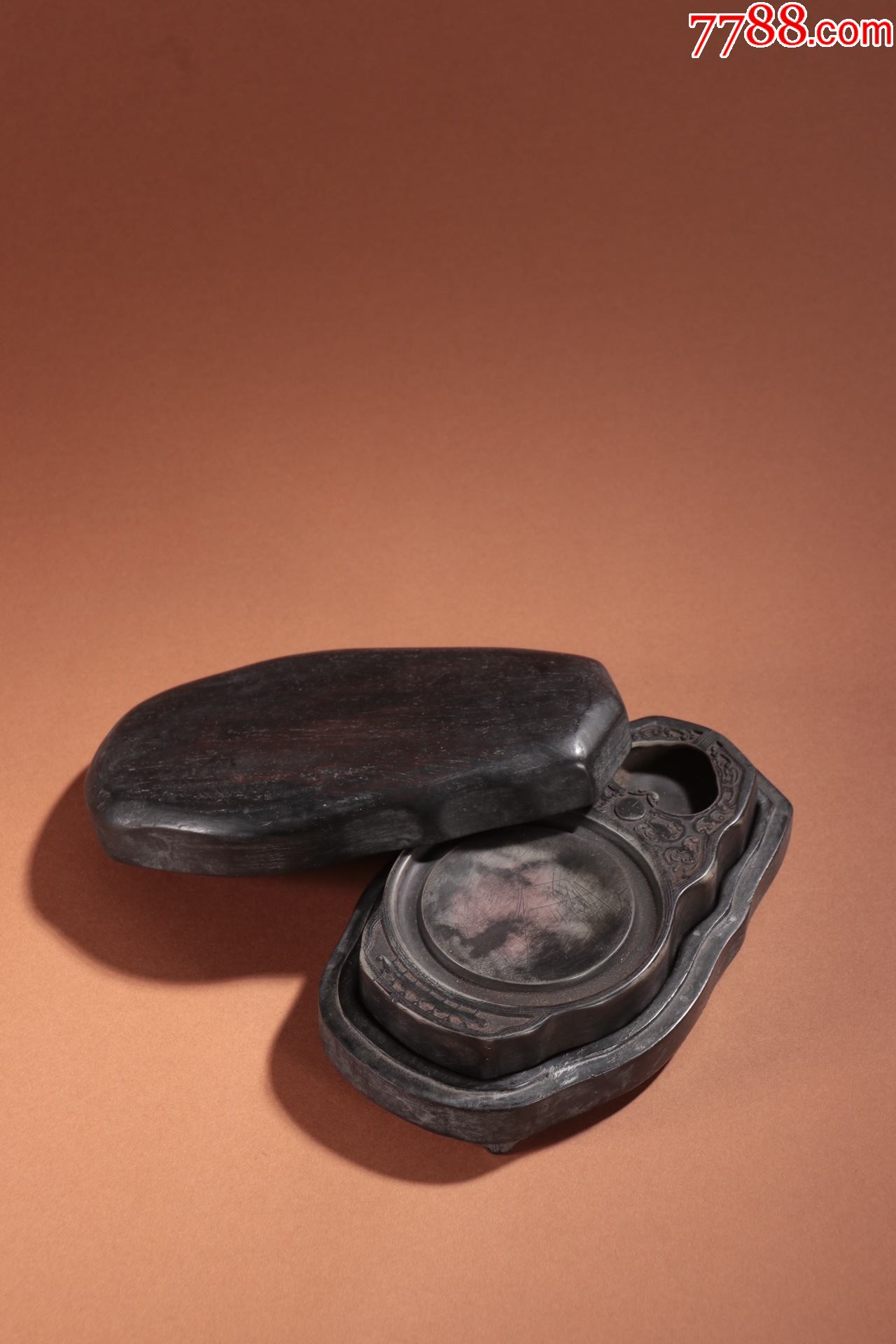 祁阳石圭璧福至心灵套砚