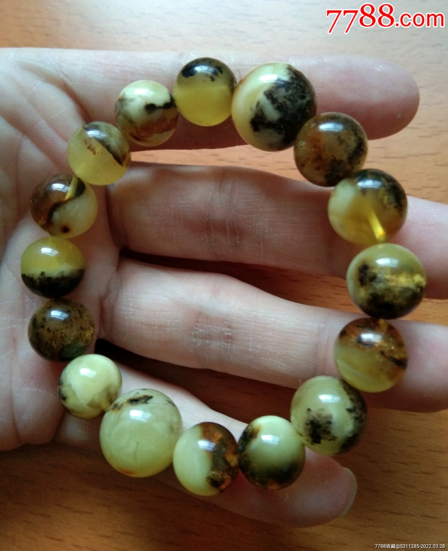 总价出原矿蜜蜡奥利奥手串