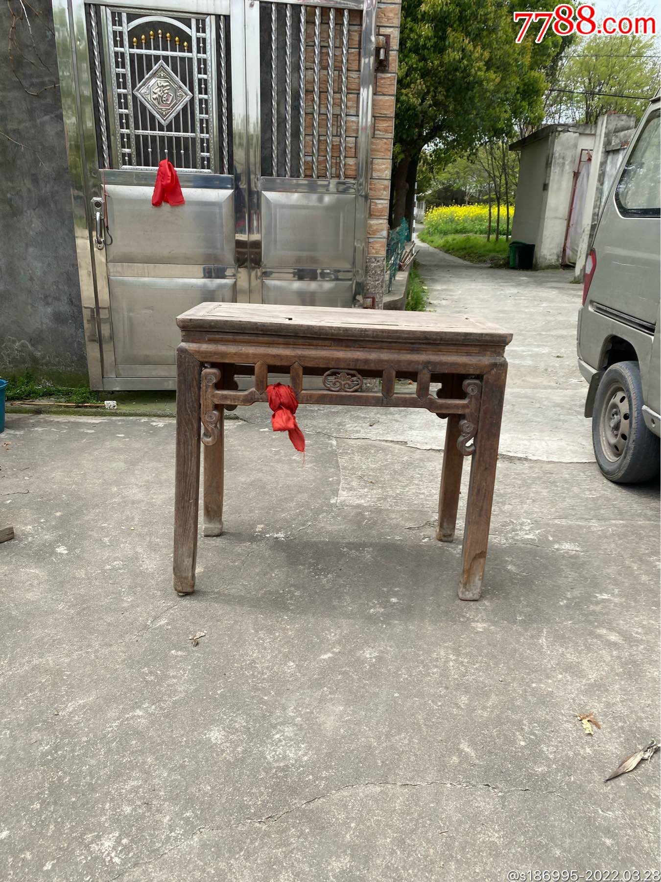 晚清民国榉木半桌尺寸904680公分榉木重实好料结实品相如图桌面不太