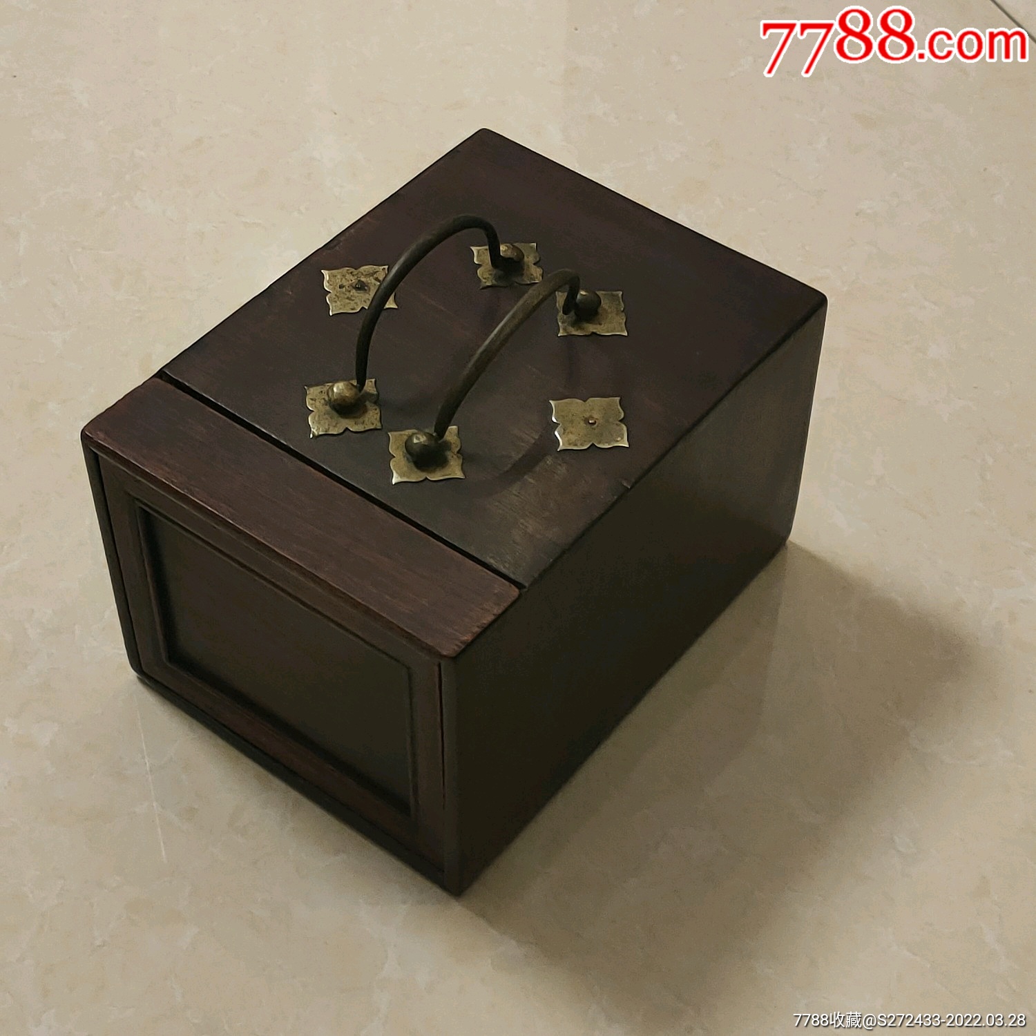 红木梳妆首饰盒全品长195cm宽14cm高12cm包老到代