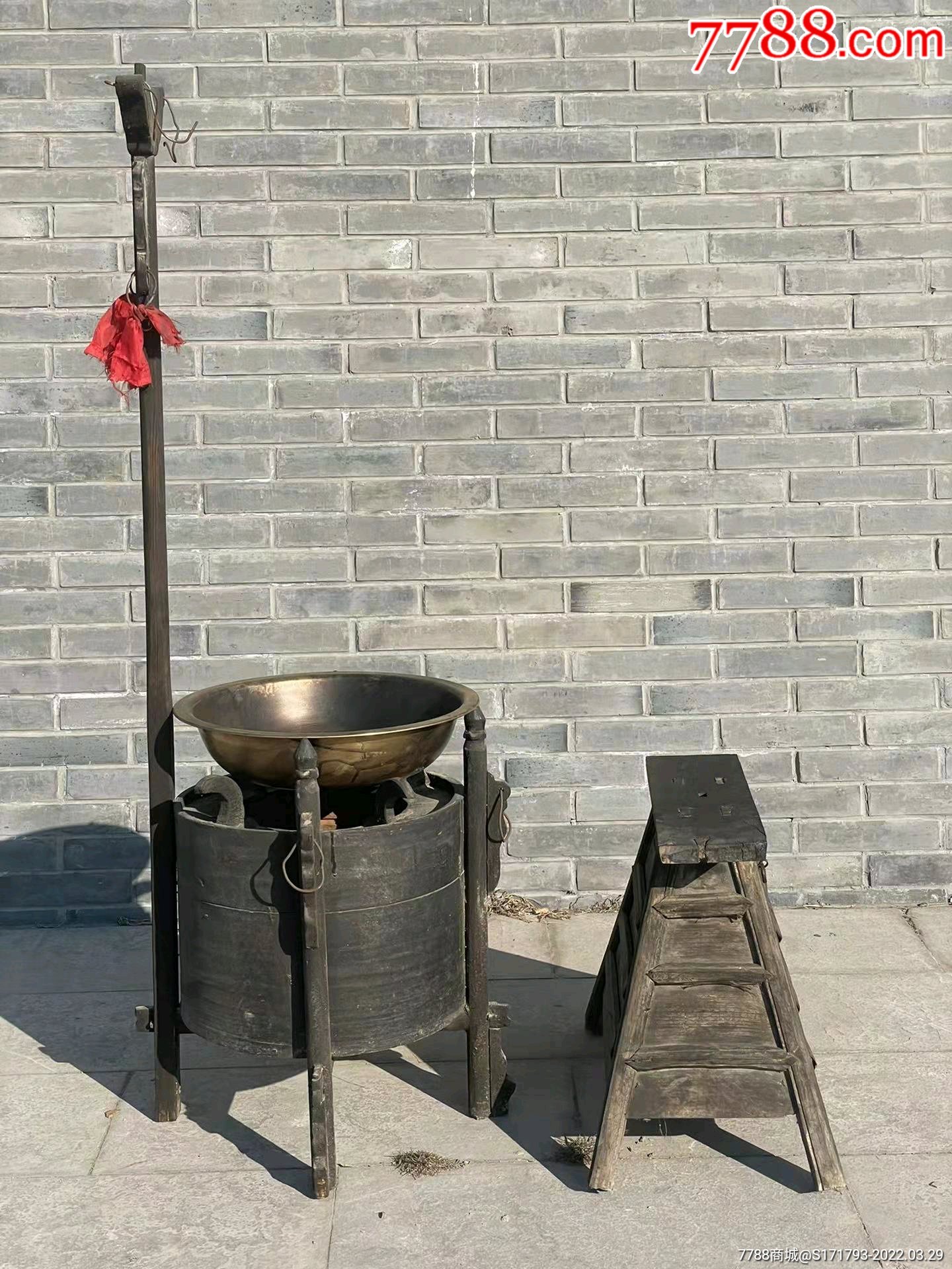 清代理发师用的理发挑子一套