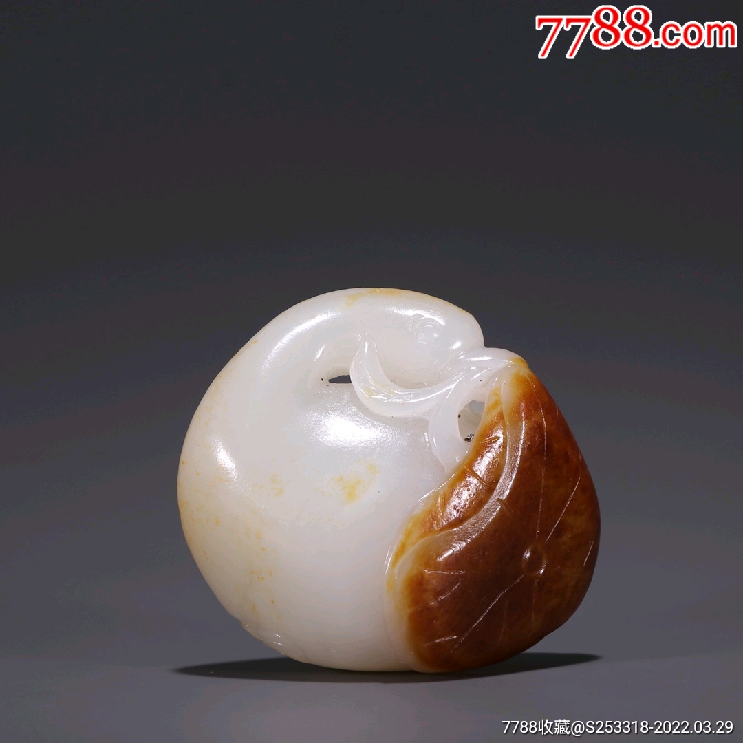 和田玉籽料鹅如意雕件a21s48f