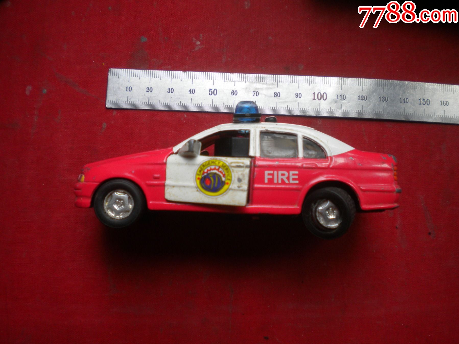 《紅色消防小轎車模型》車門可開，長12厘米寬5厘米，中國制造出品8品，N2919_價格10元【盛京萬泉書店】_第3張_7788收藏__收藏熱線