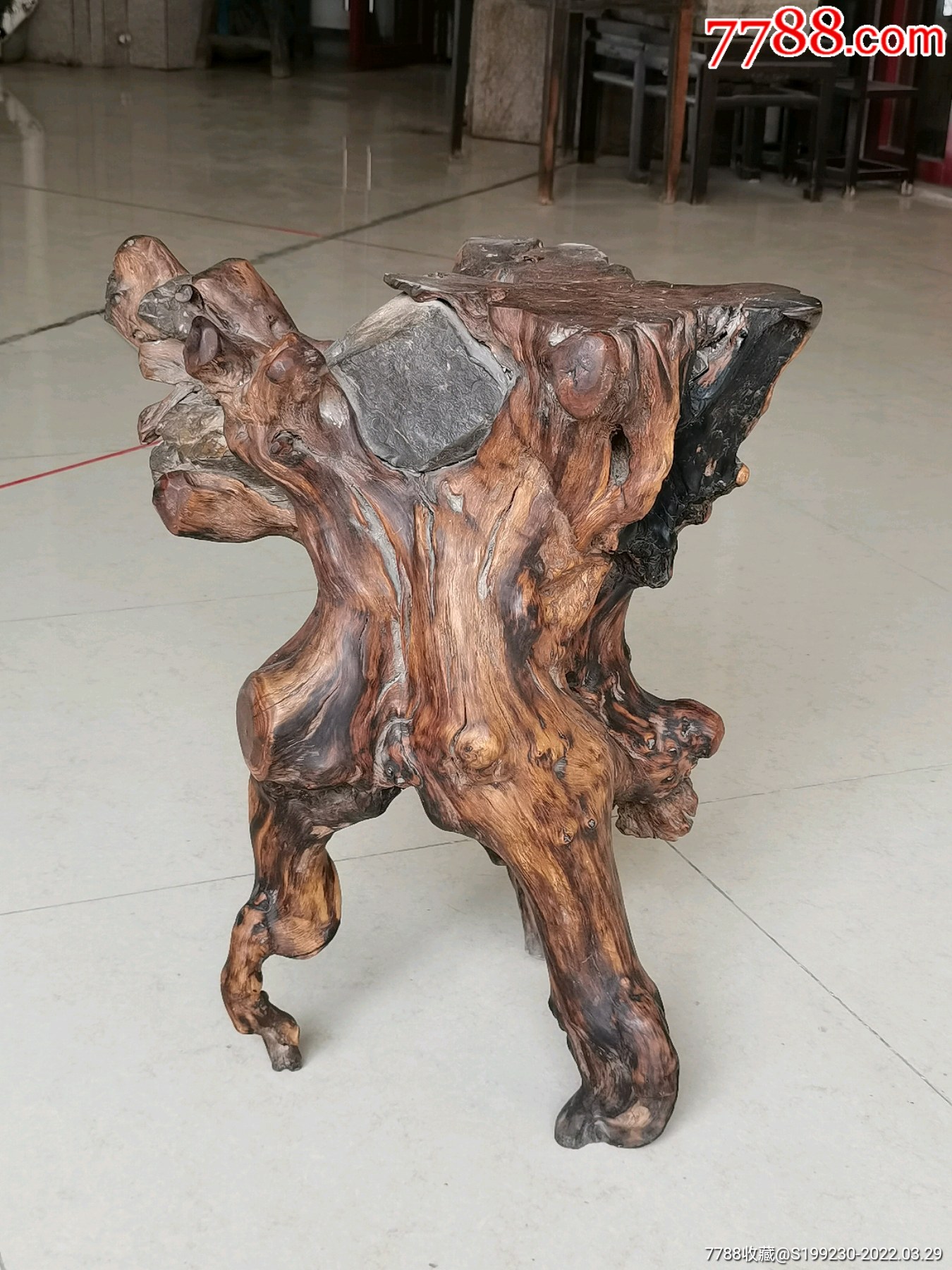 根抱石花几,根艺花架,根艺茶台-价格:1500元-se86226649-根雕茶几