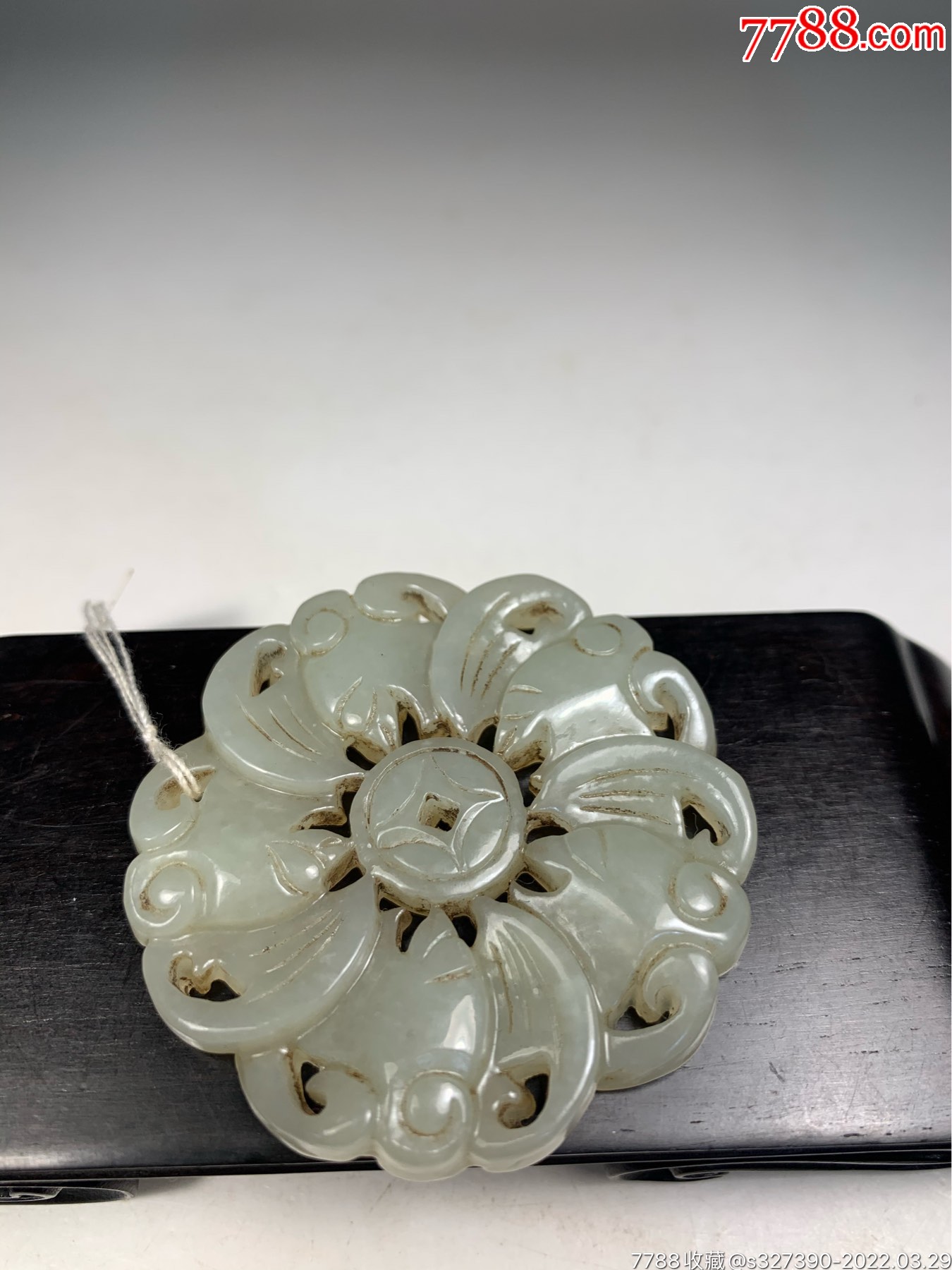 老玉和田玉明清福在眼前玉佩