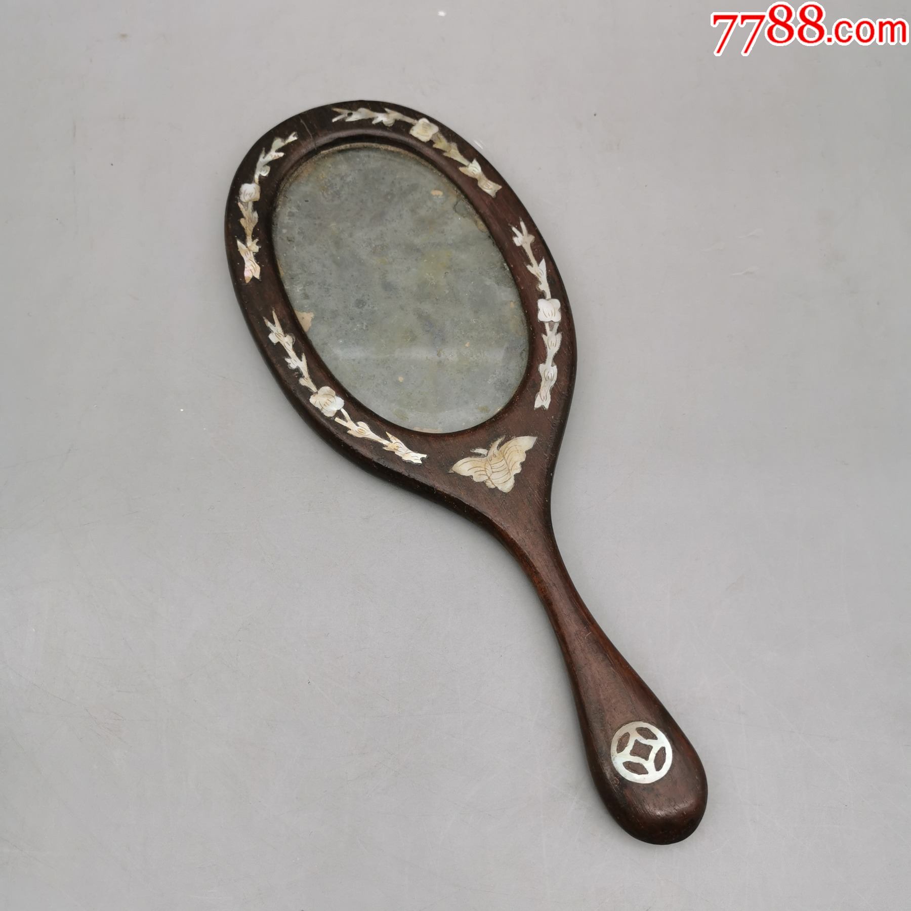 5品￥80099竹节纹木雕镜子_贪睡小企鹅的店9.5品￥88099清代红木