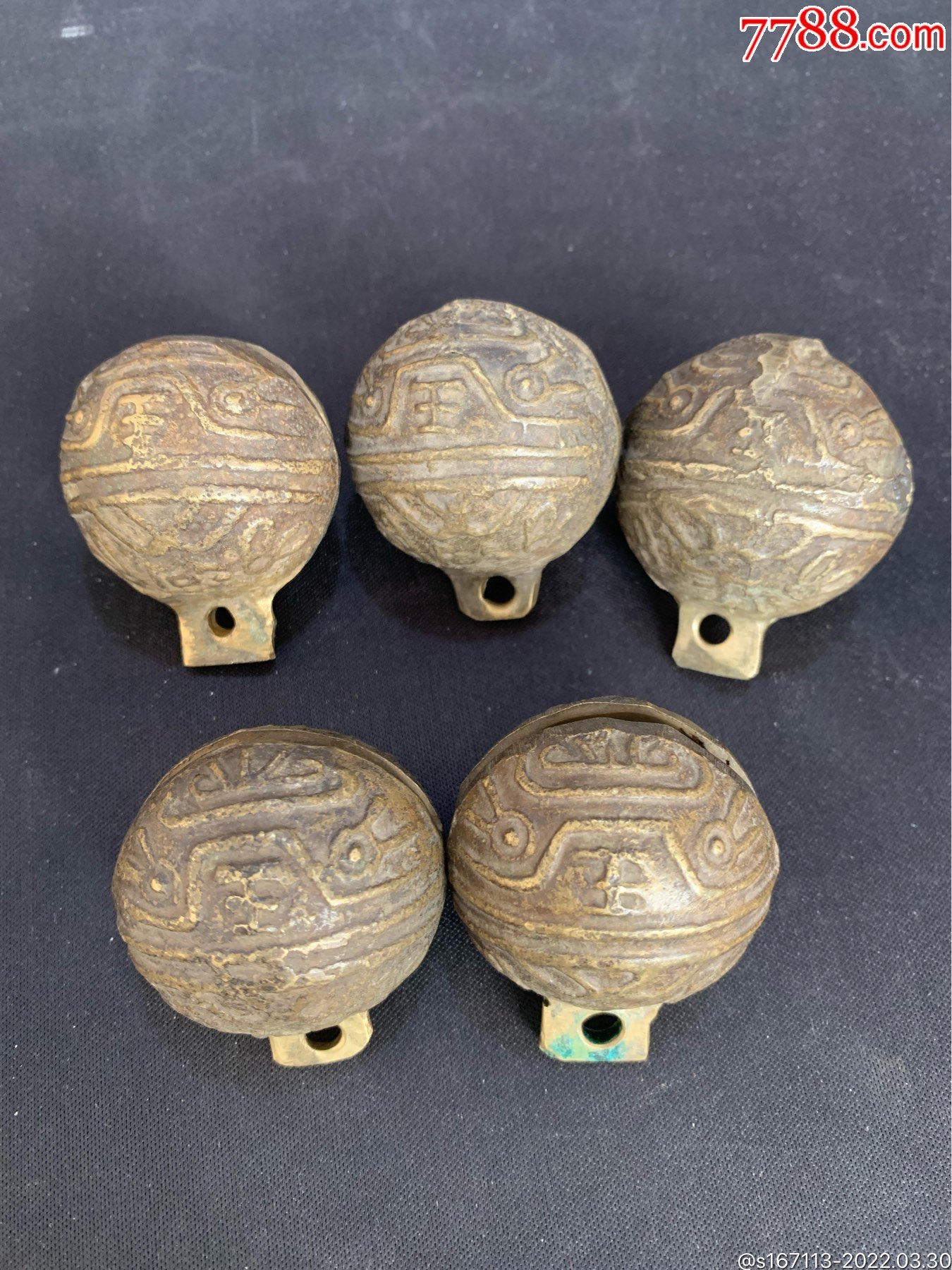 民国老铜马铃铛5个